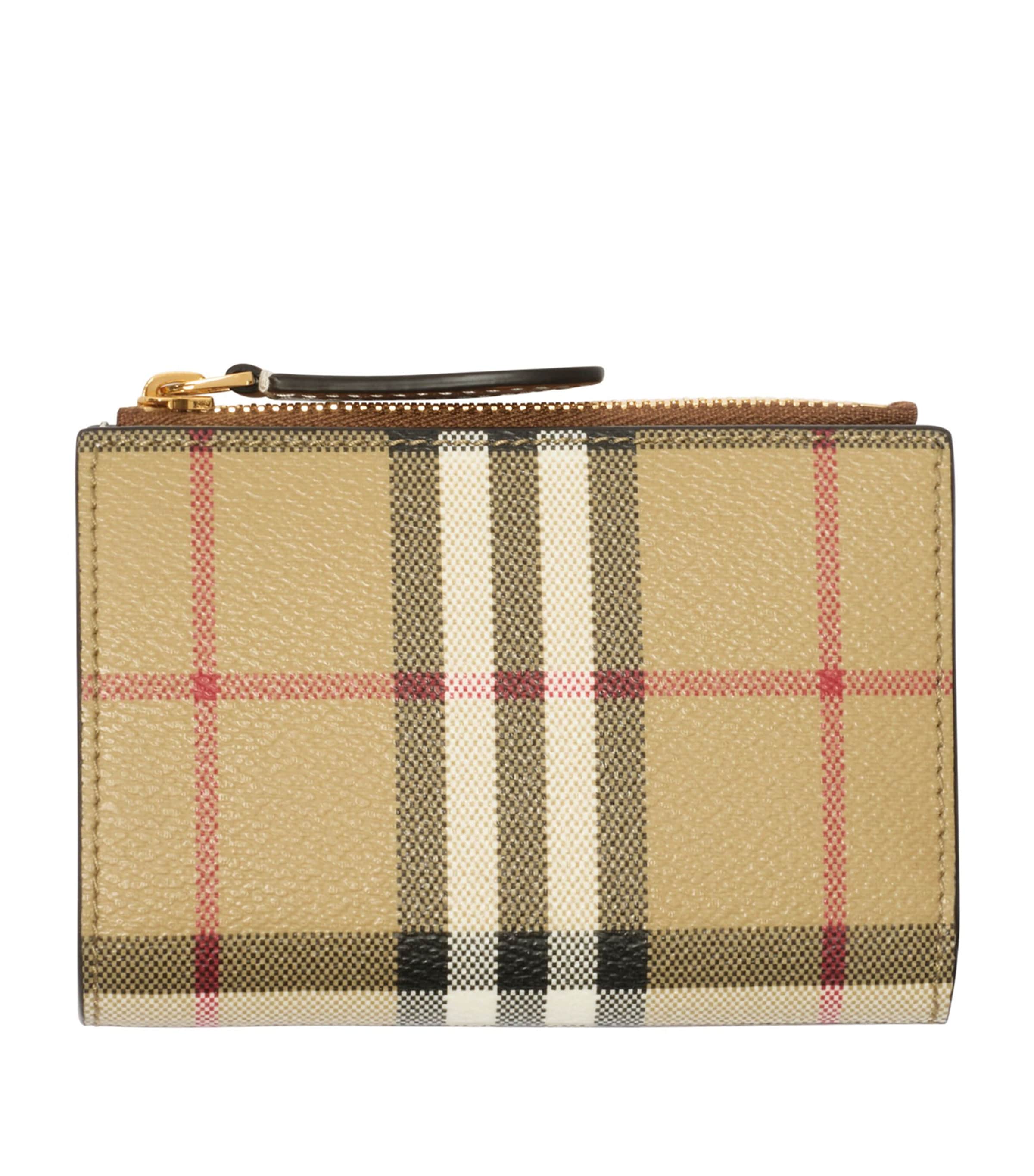 Burberry Check Bifold Wallet Vntg Chk/briar Brown