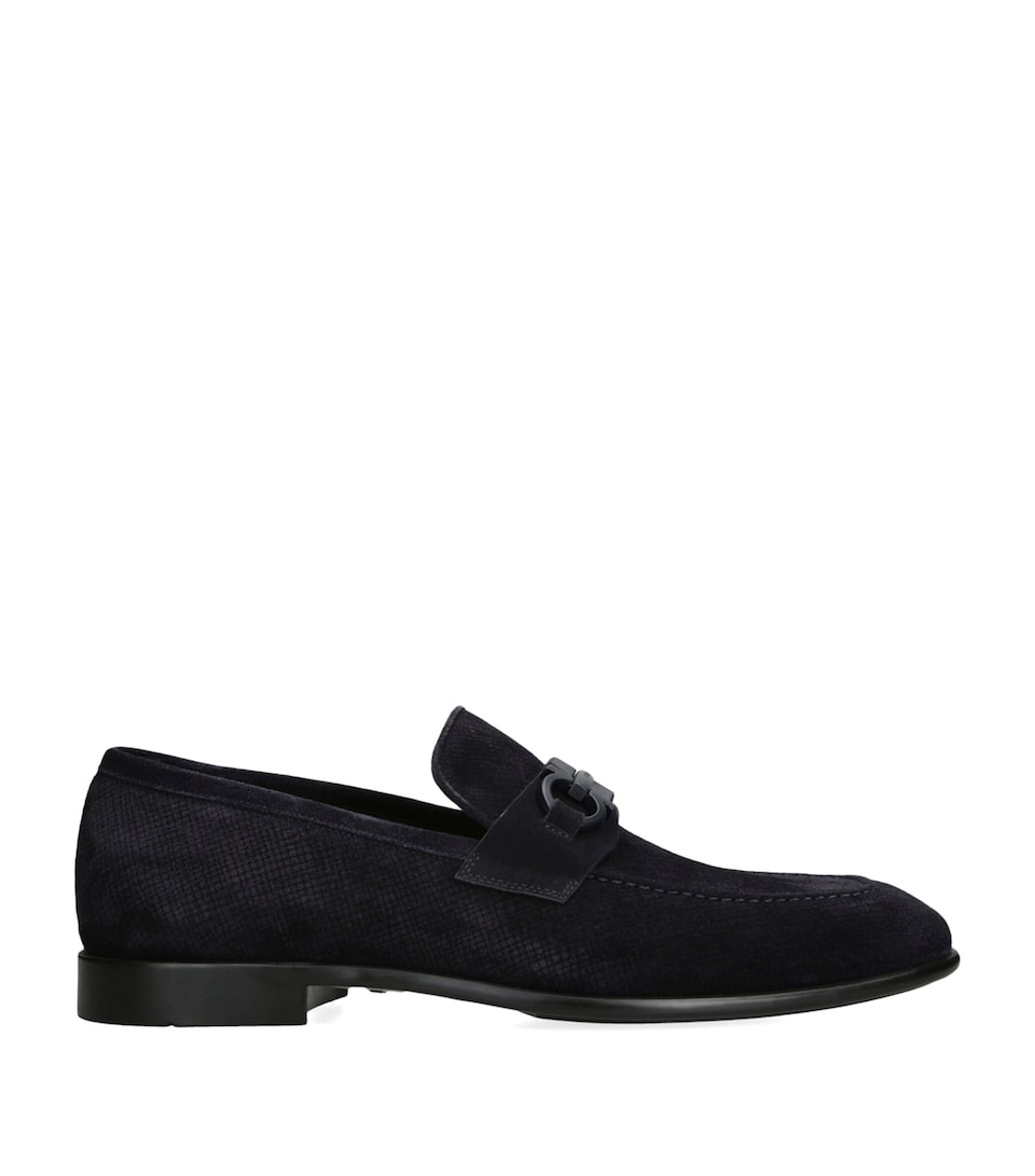Textured Suede Loafers