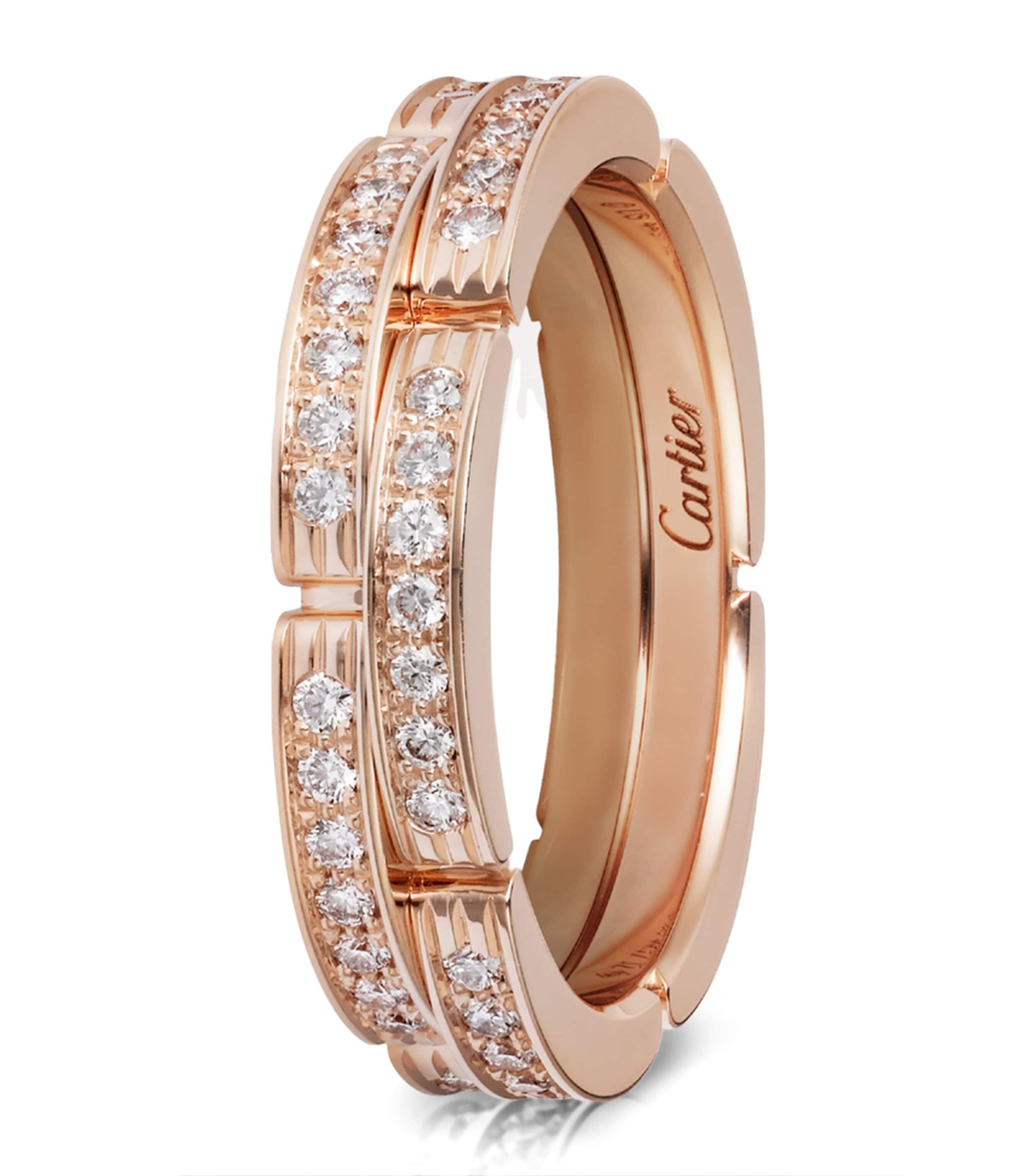 Cartier Rose Gold and Diamond Maillon Panthère Wedding Ring Rose Gold