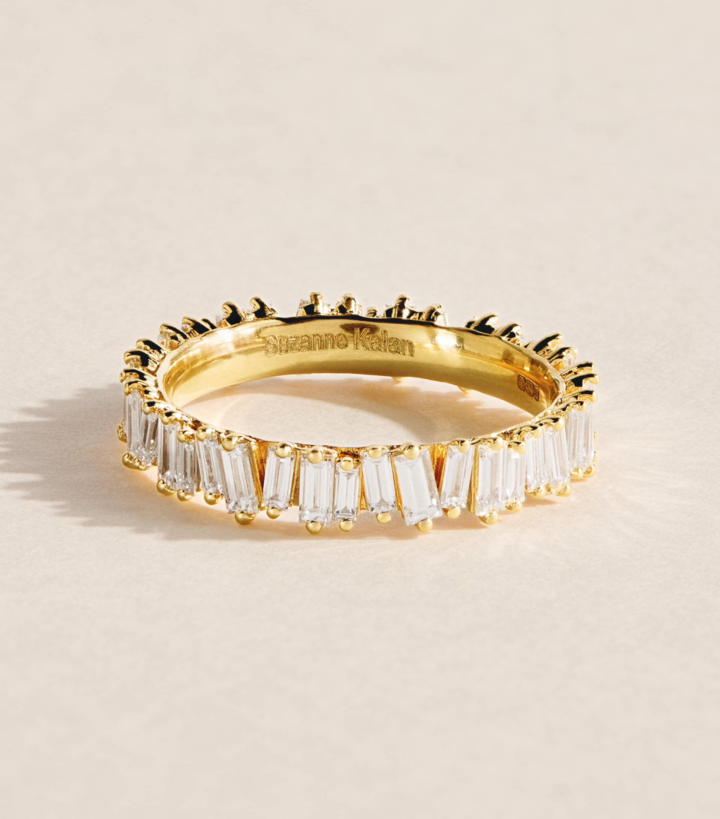 Suzanne Kalan Yellow Gold and Diamond Classic Eternity Ring Yg/wd
