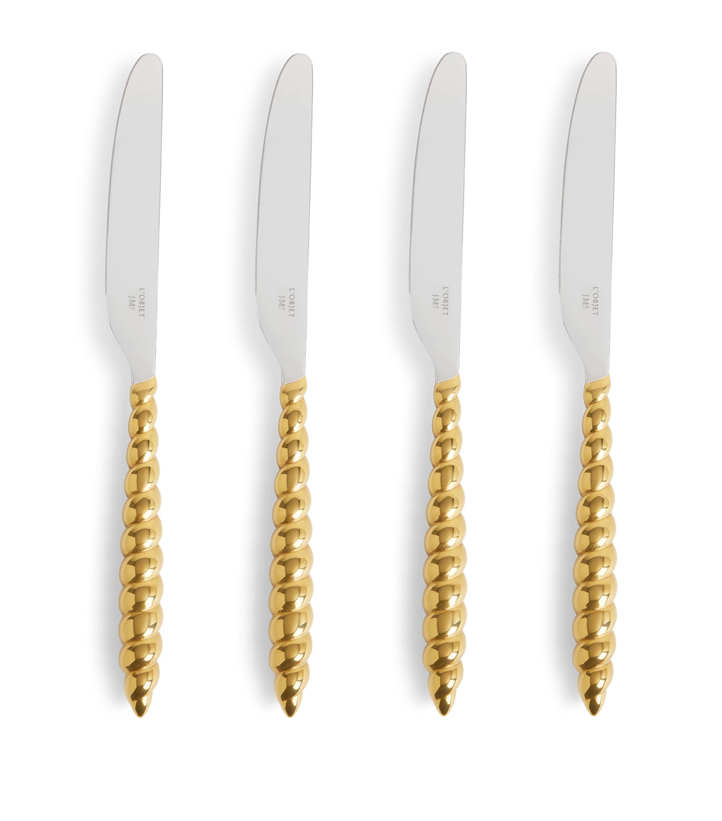 L'Objet x Jessica McCormack Stainless Steel Luncheon Knives (Set of 4) Gold