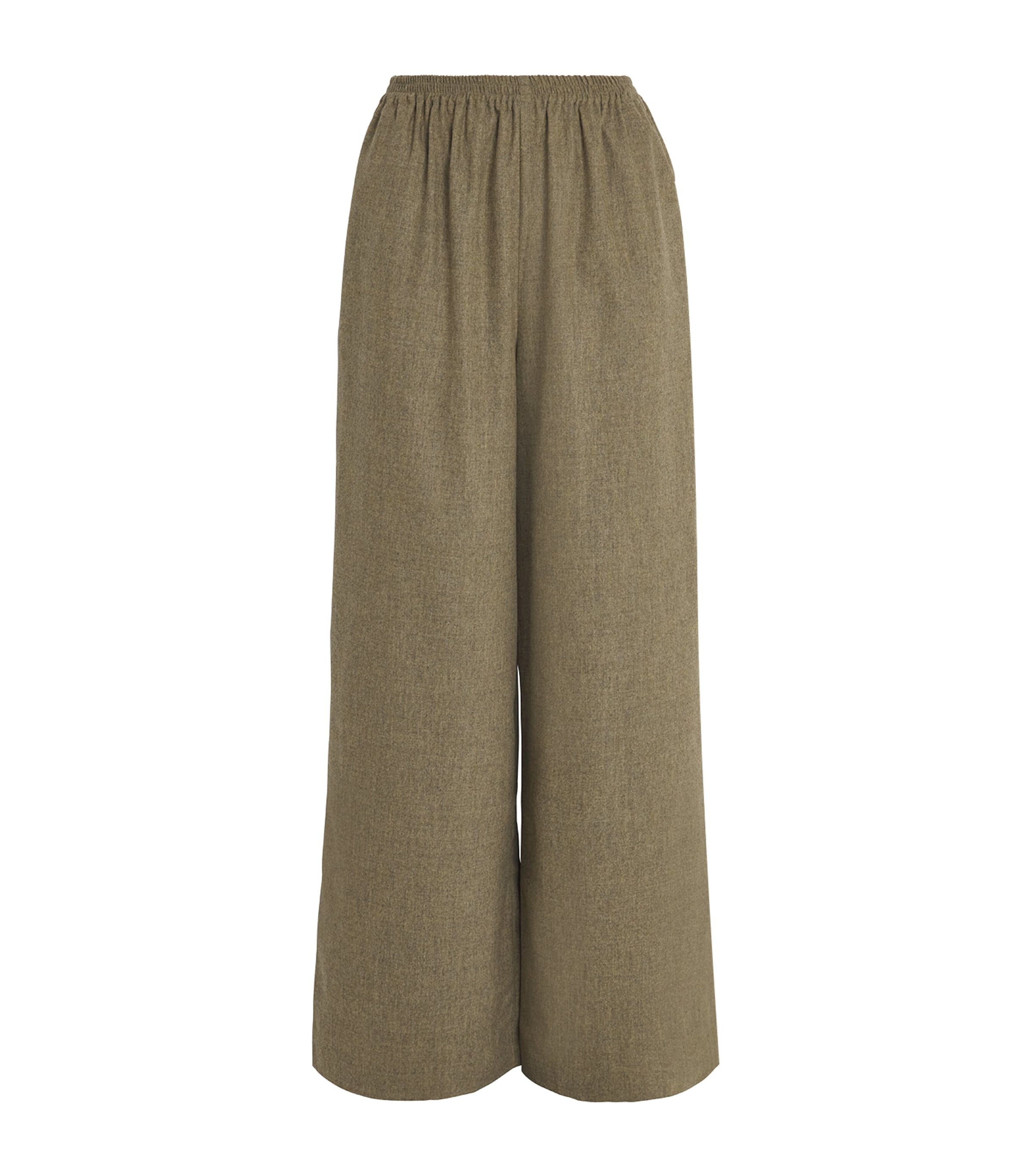 Cashmere-Wool Wide-Leg Trousers