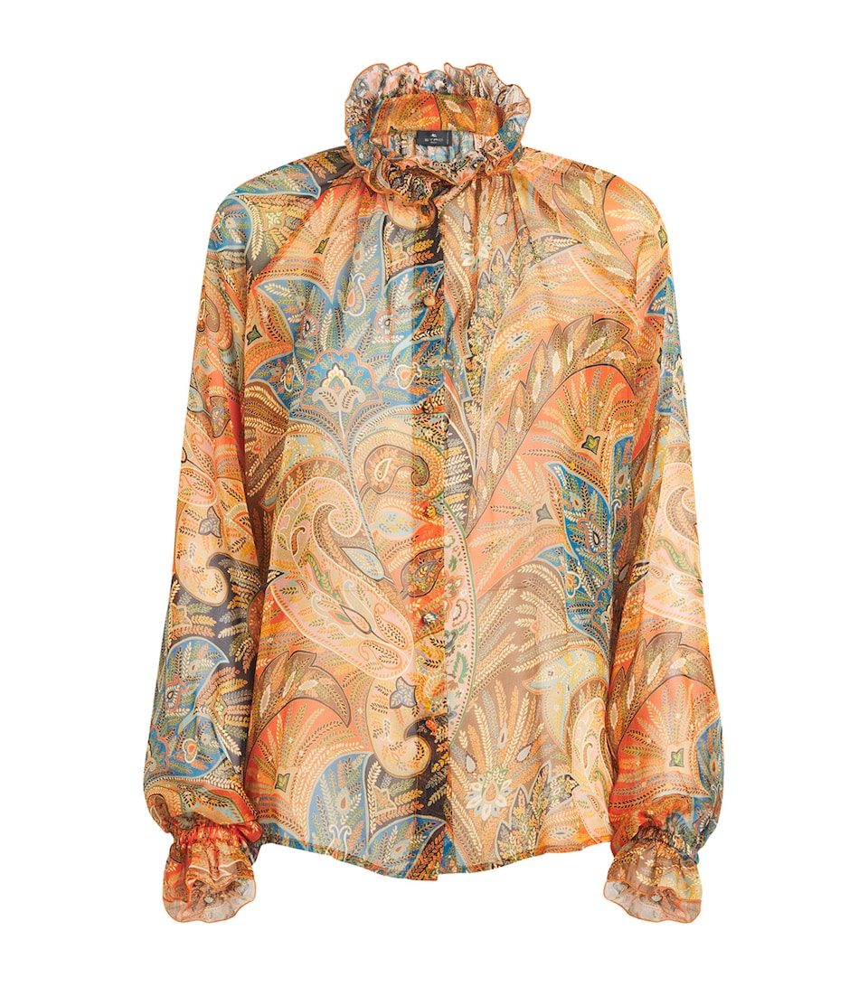 Silk Chiffon Paisley Blouse