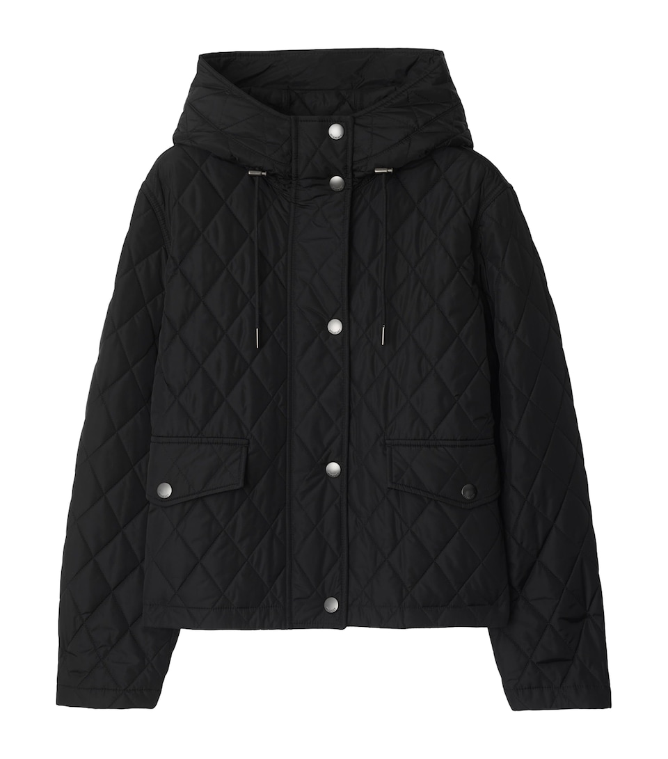 Burberry Womens Hooded Field Jacket Black