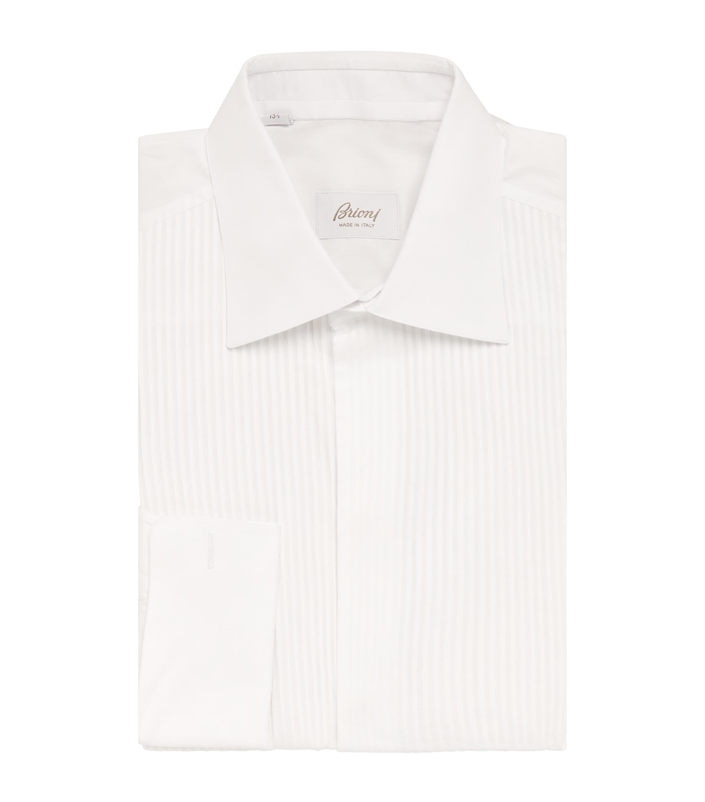 Cotton Plastron-Detail Shirt