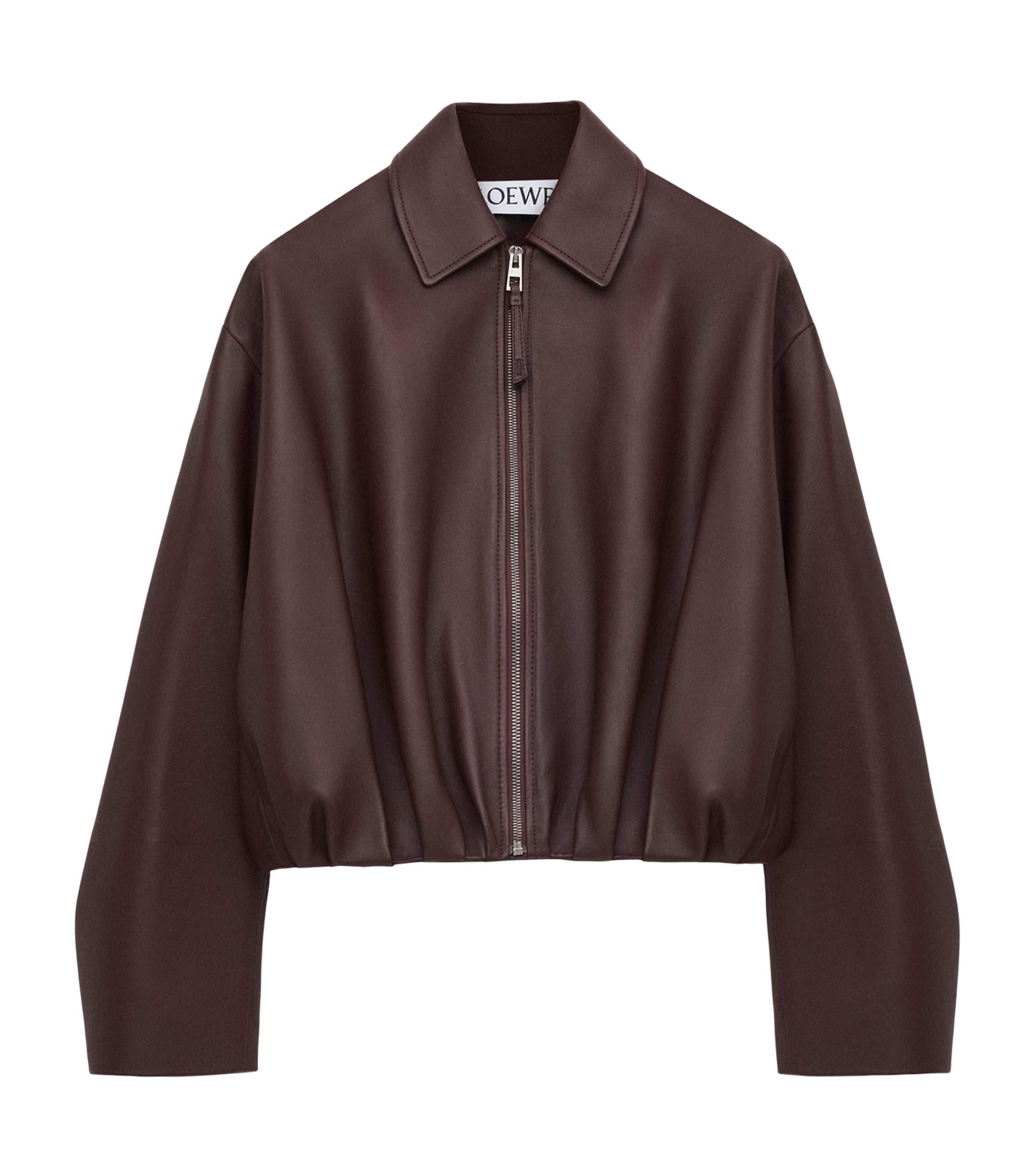 Leather Draped Bomber Jacket