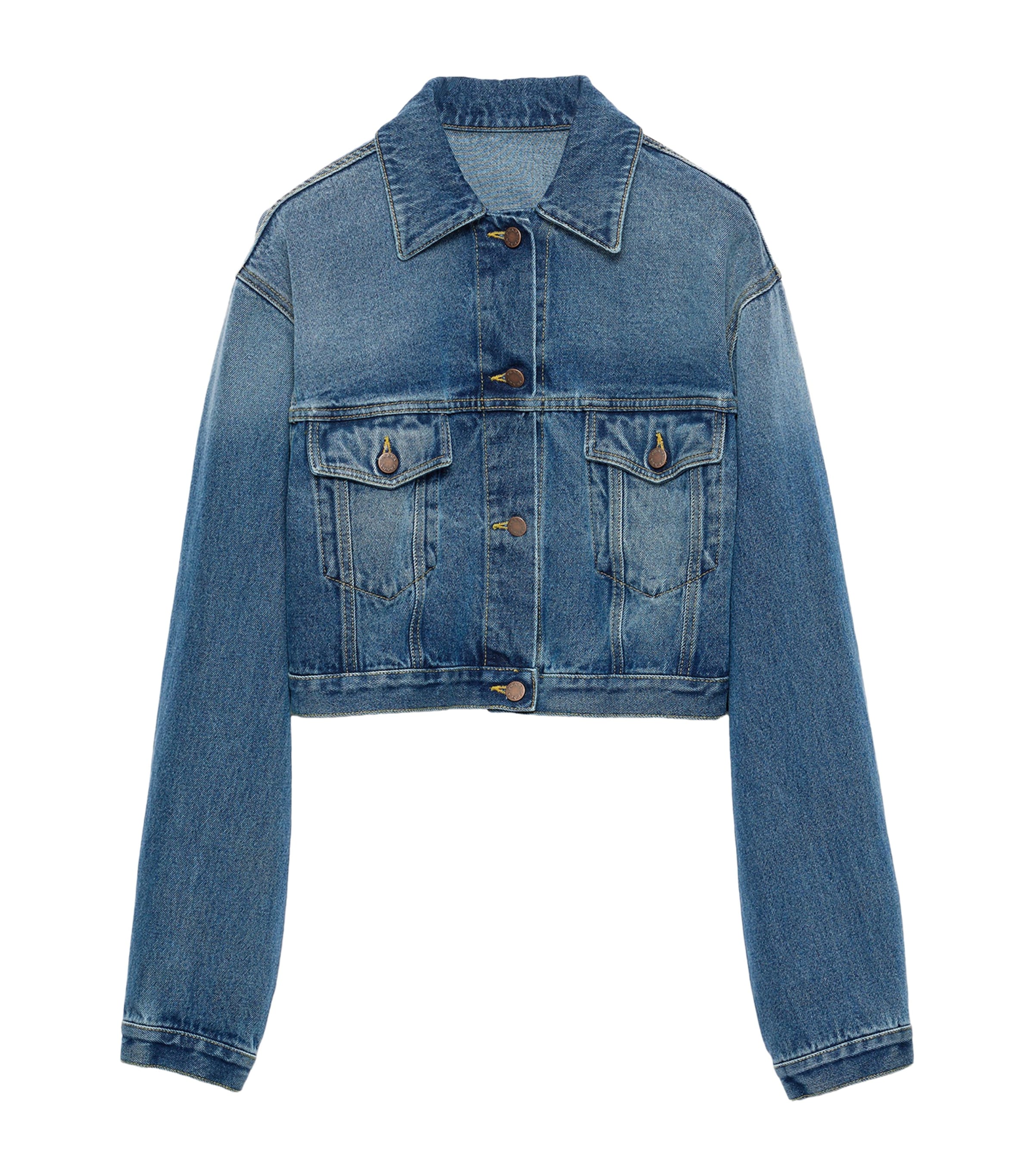 Miu Miu Cropped Denim Jacket | Harrods UK