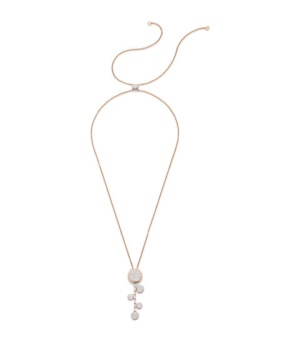 Rose Gold and Diamond Sabbia Pendant Necklace