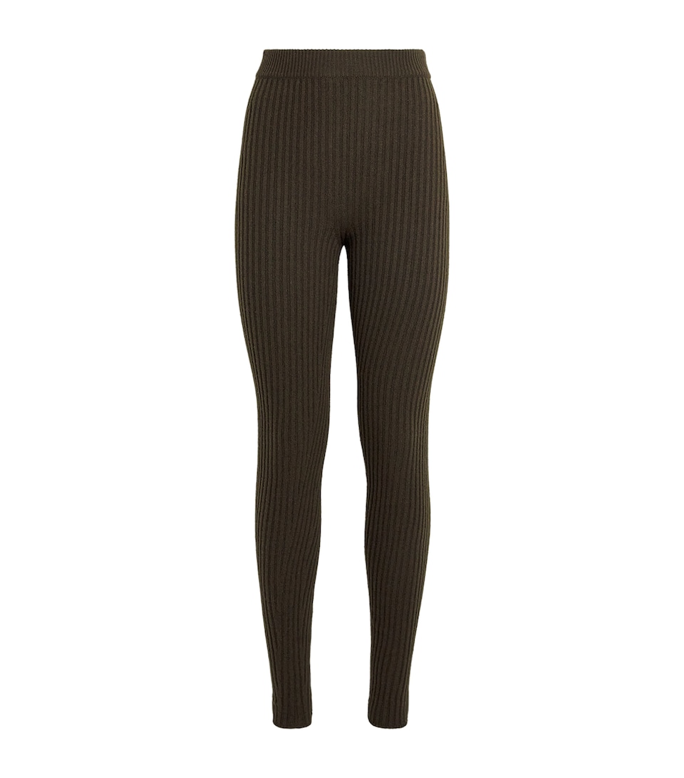 Wool-Blend Rib-Knit Leggings