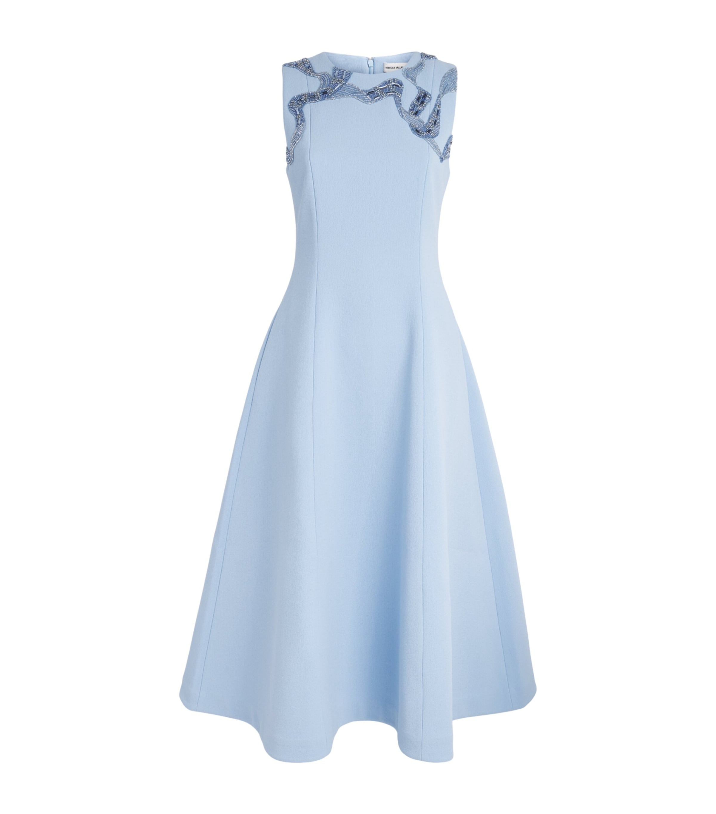 Rebecca Vallance Womens Embellished Aylin Midi Dress Blue