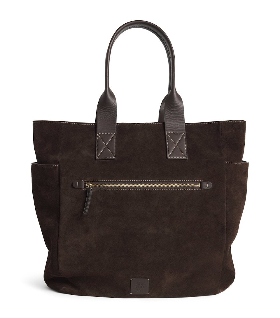 Eleventy Suede Tote Bag Cacao