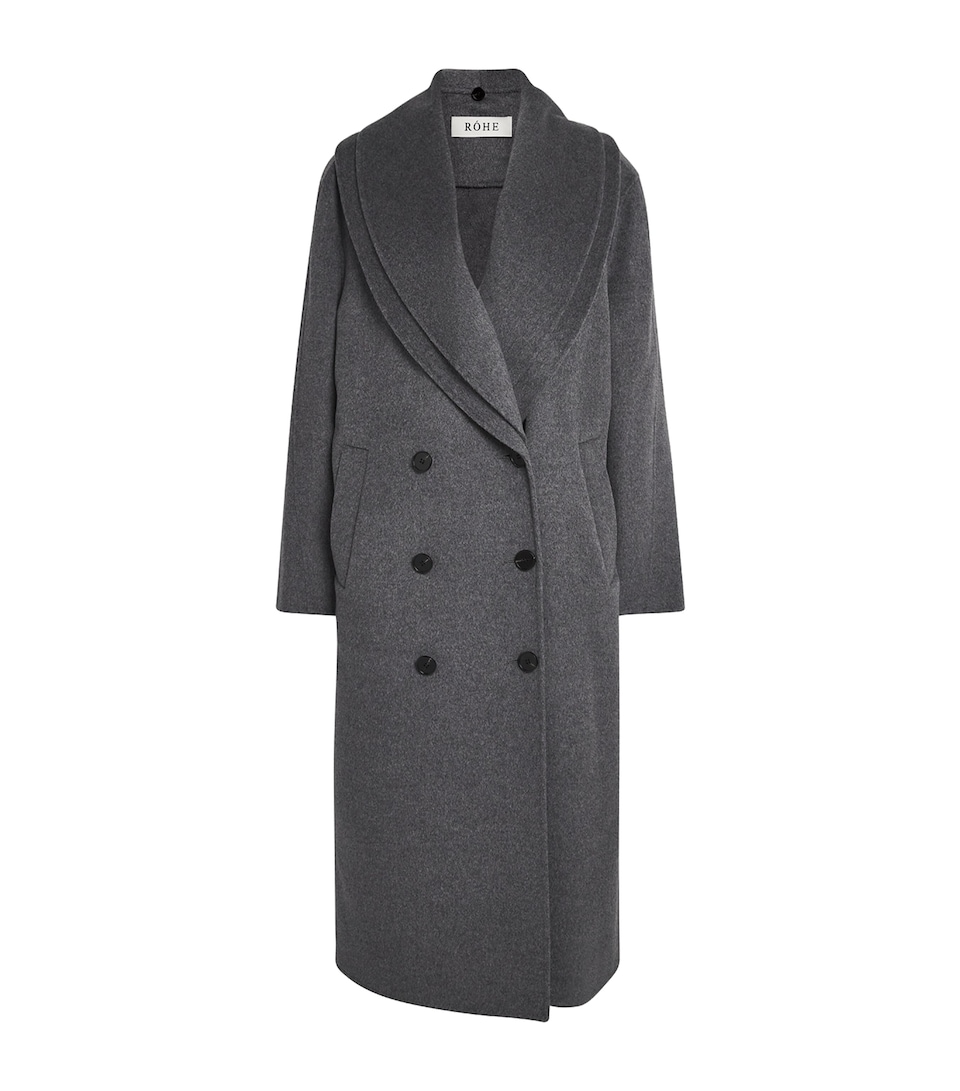 Wool Double-Layered Scarf Coat