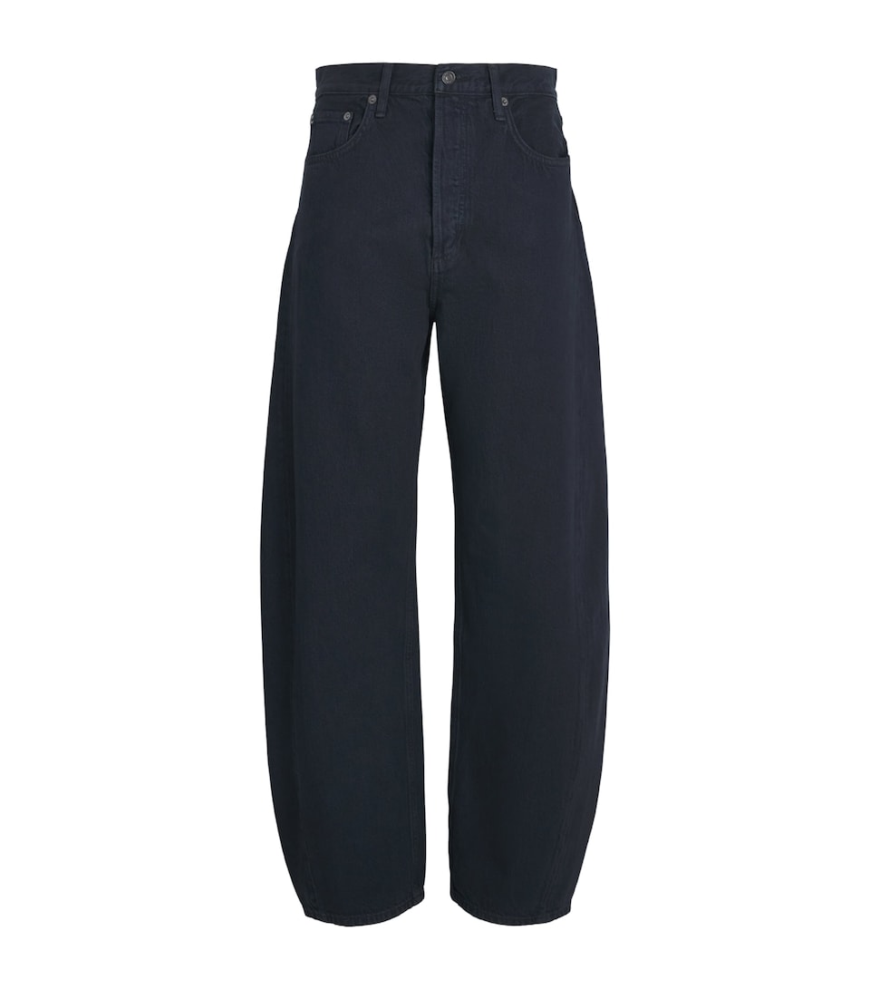 AGOLDE Womens Luna Pierced Tapered Jeans Ison