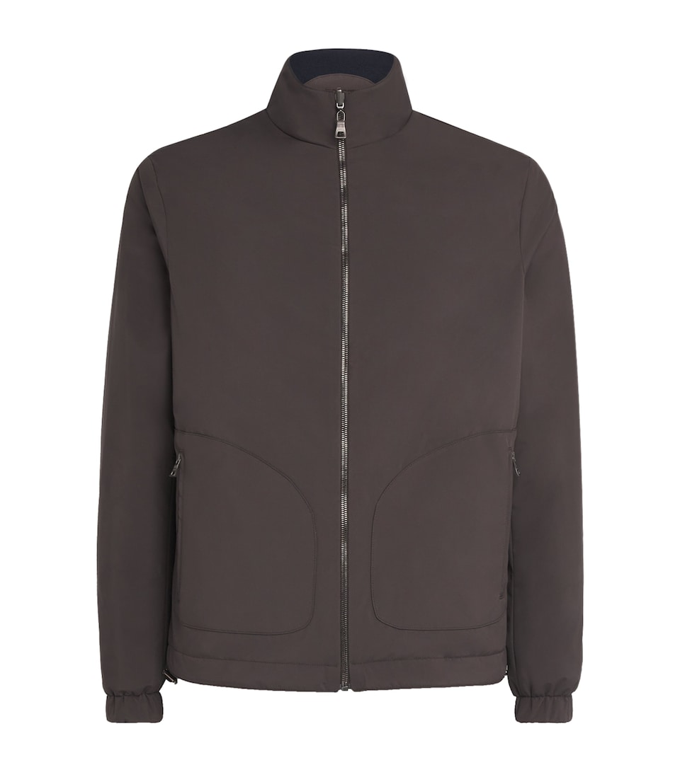 Virgin Wool Reversible Bomber Jacket