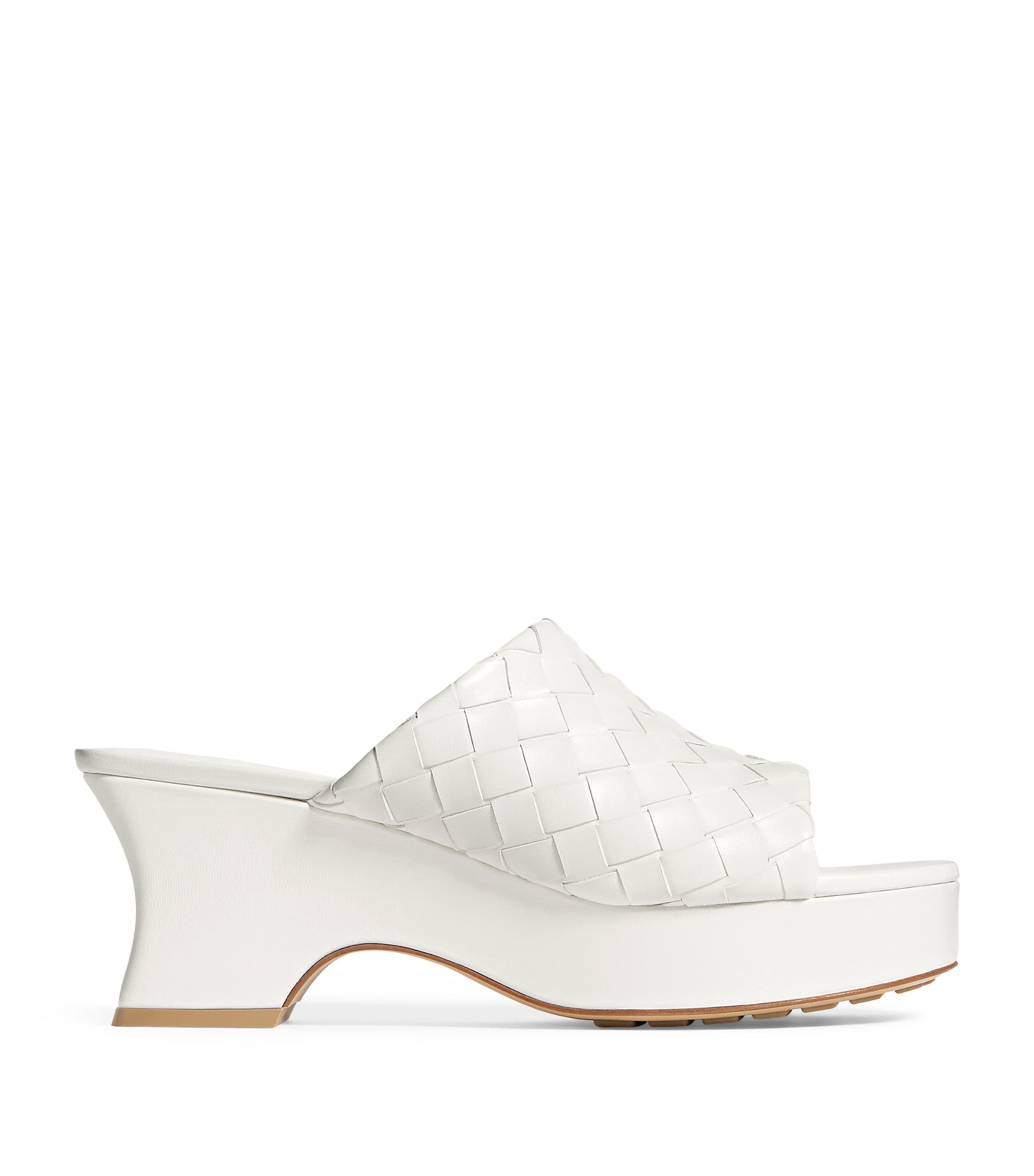 Bottega Veneta Lambskin Rosita Wedge Mules 30