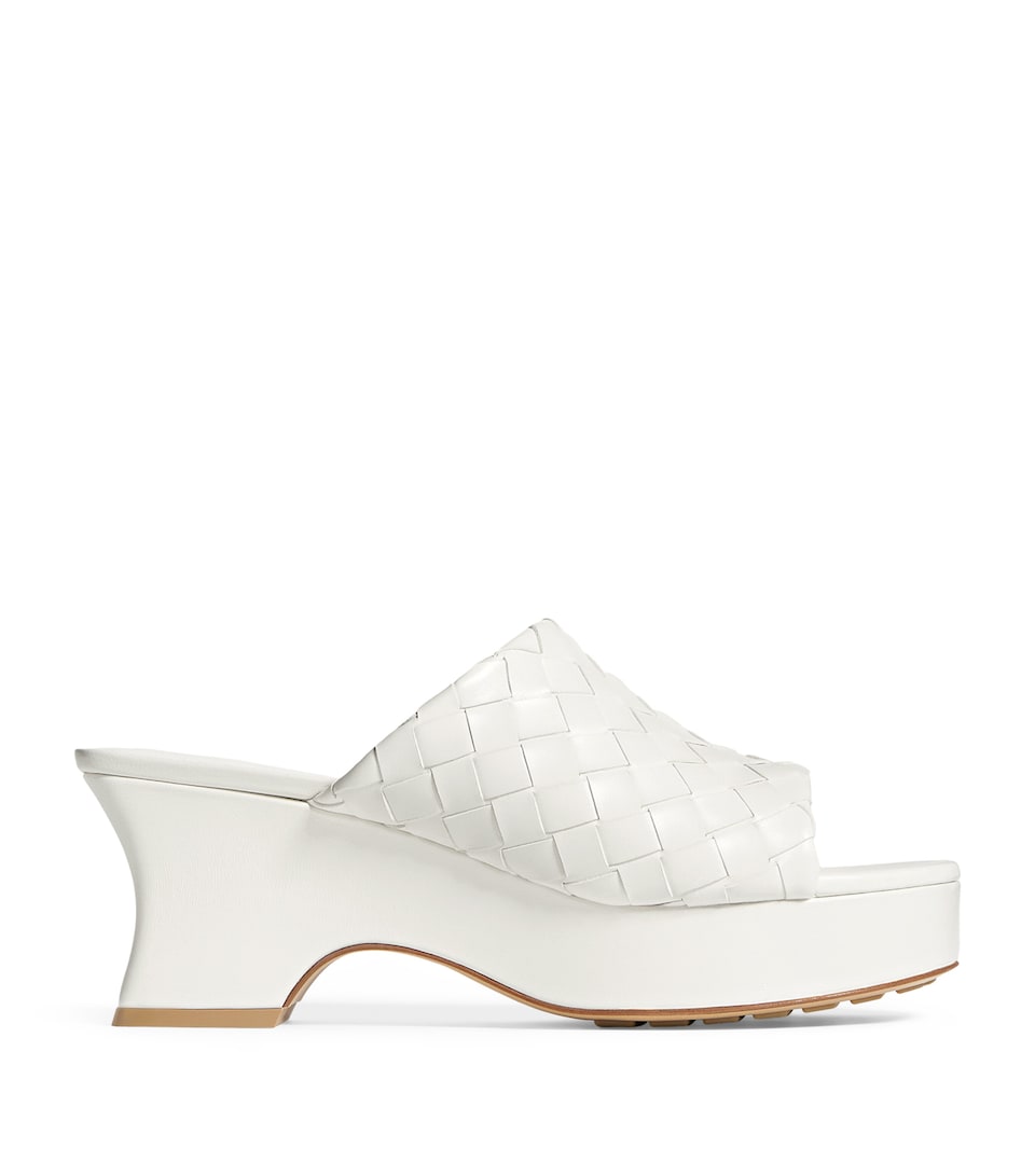 Bottega Veneta Lambskin Rosita Wedge Mules 30