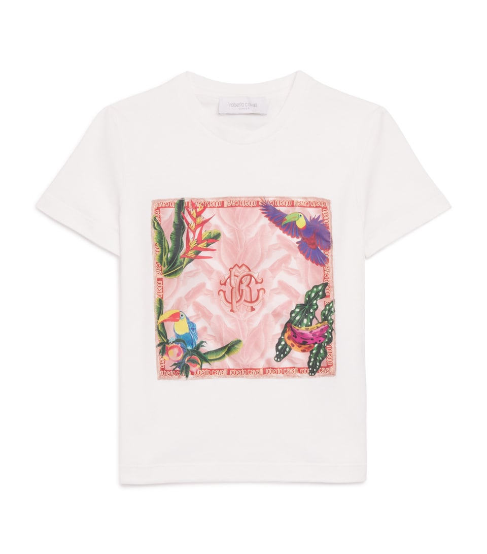 Cotton Tropical Logo Print T-Shirt (4-14 Years)