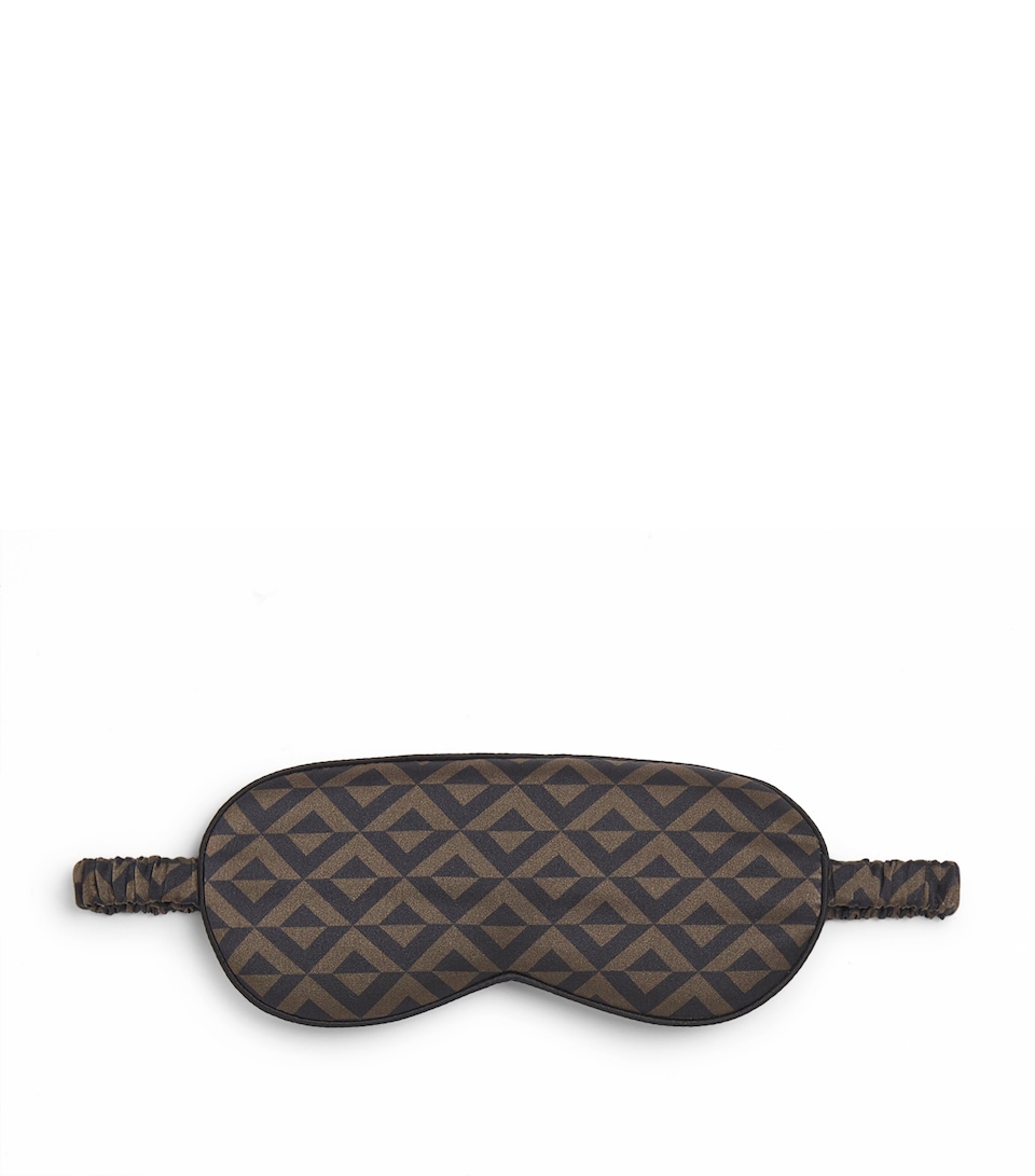 Silk Geometric Print Sleep Mask