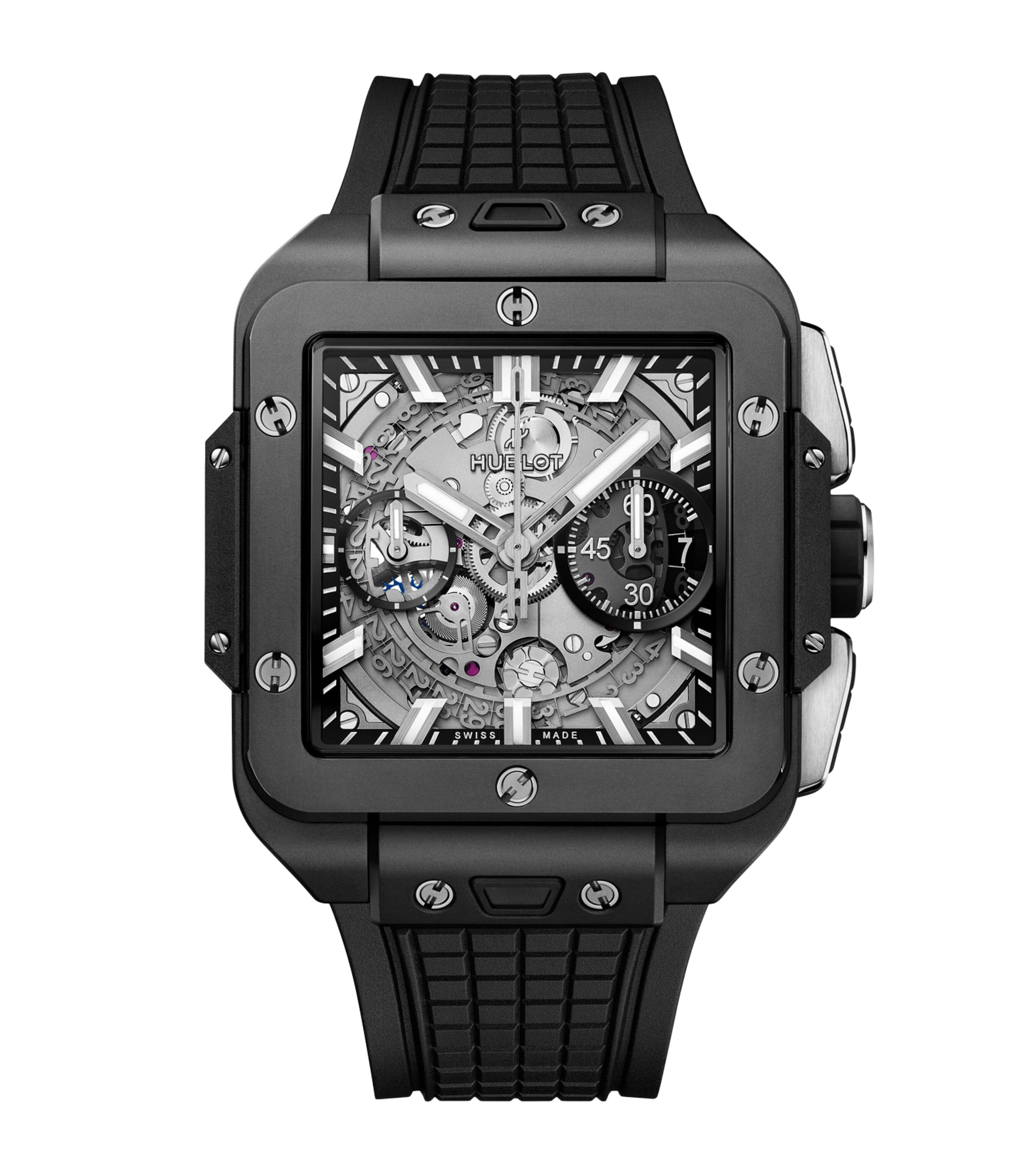 Ceramic Square Bang Unico Black Magic Watch 42mm