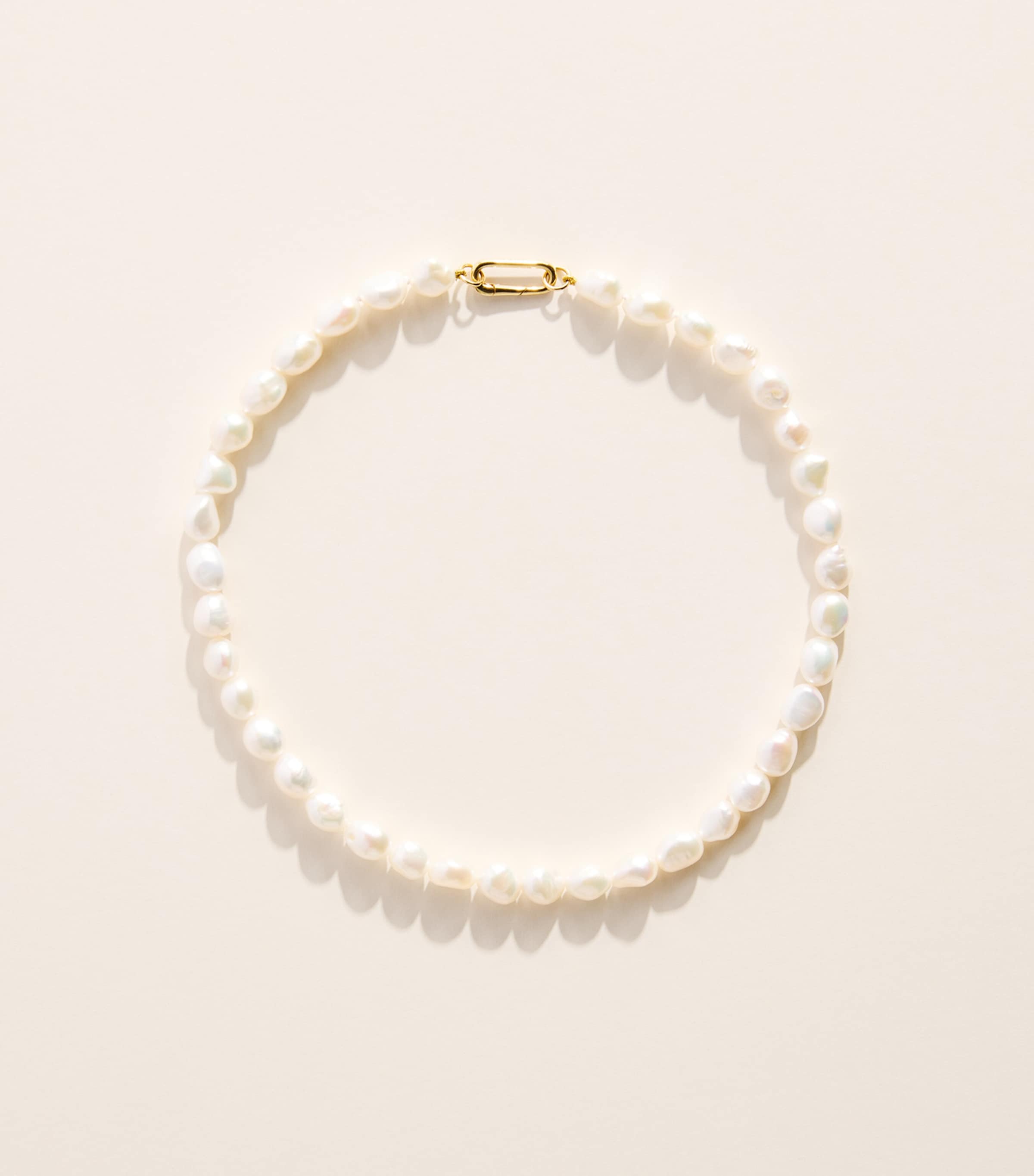 Rosa de la Cruz Baroque Freshwater Pearl Choker Yellow Gold