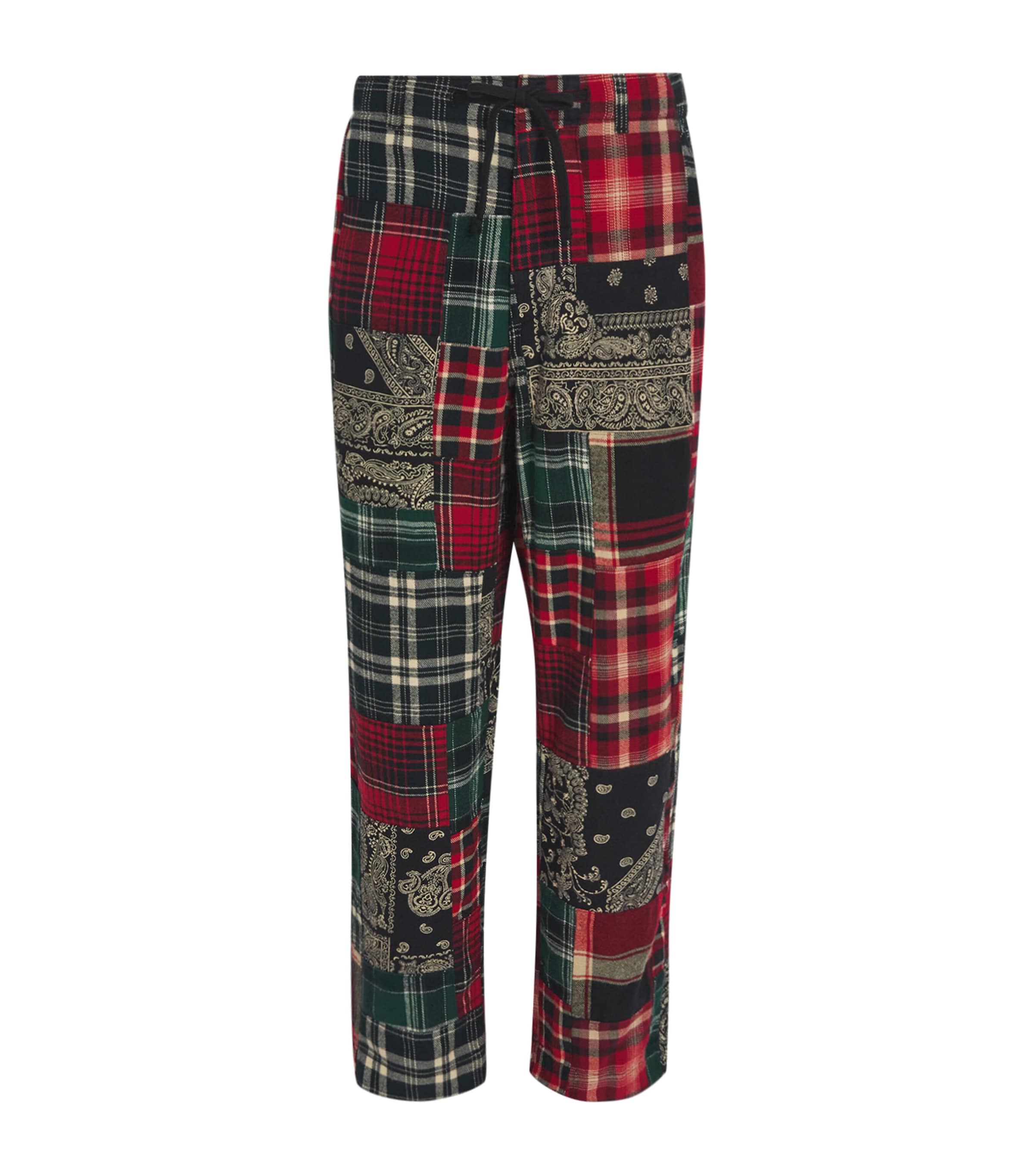 Relaxed Patchwork Straight Trousers