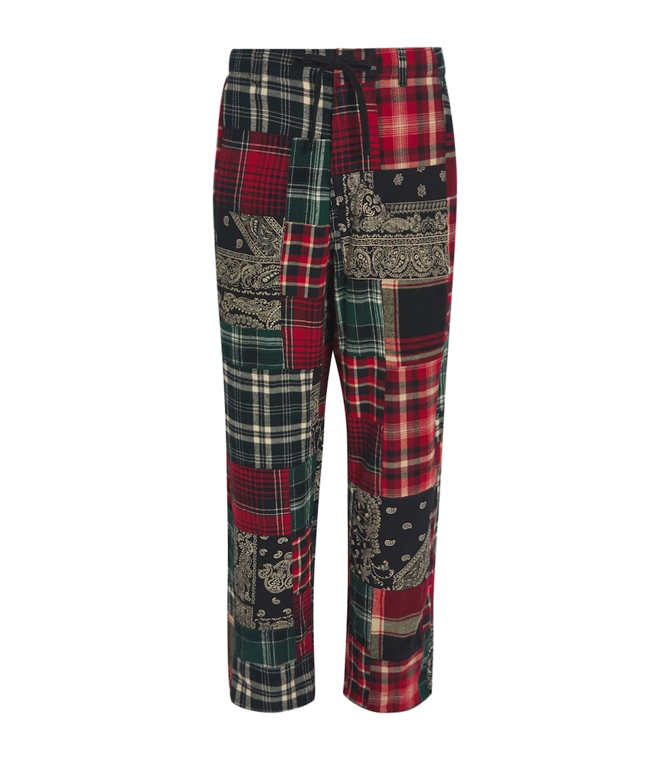 Relaxed Patchwork Straight Trousers
