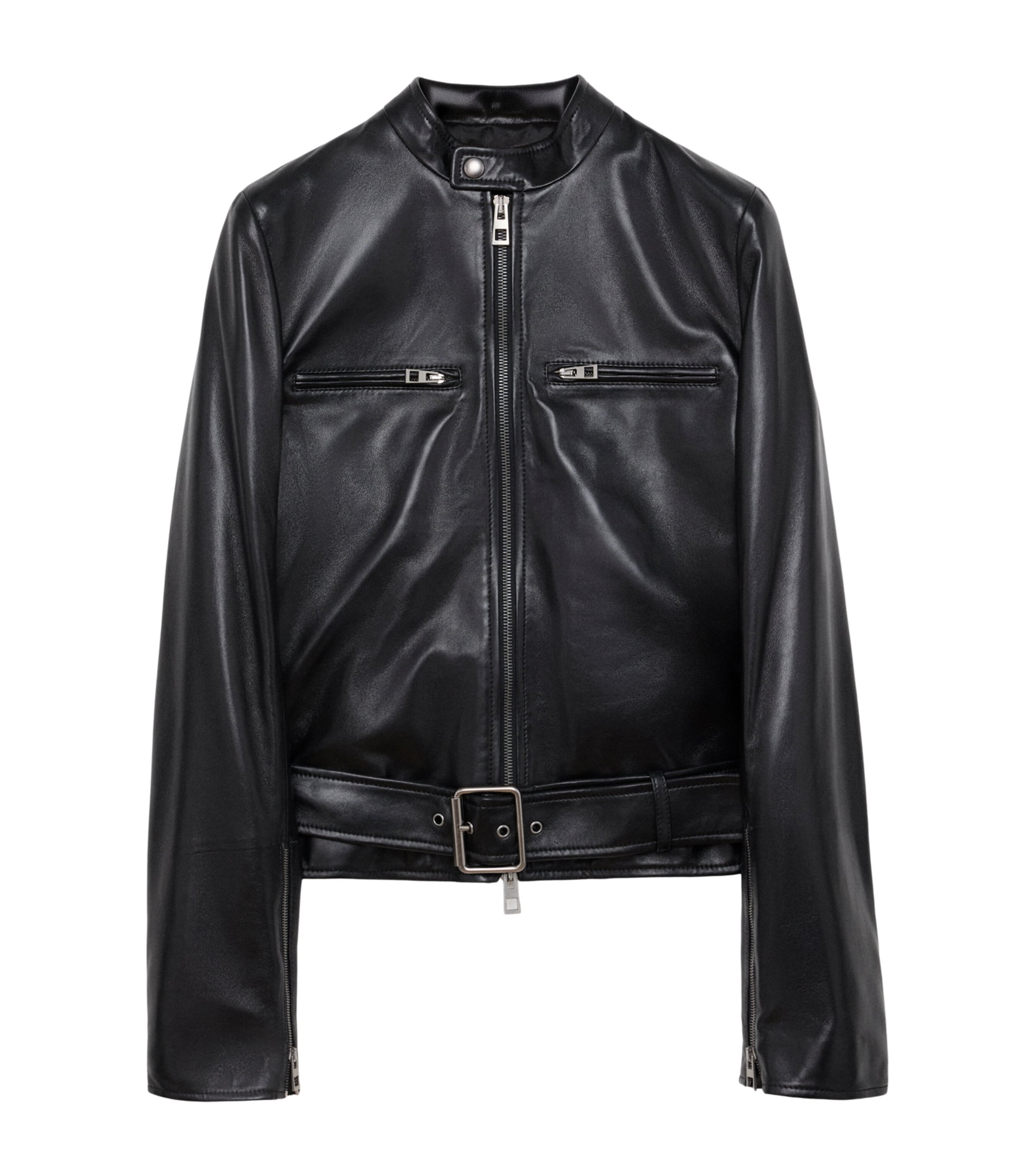 LOEWE Womens Biker Jacket Black