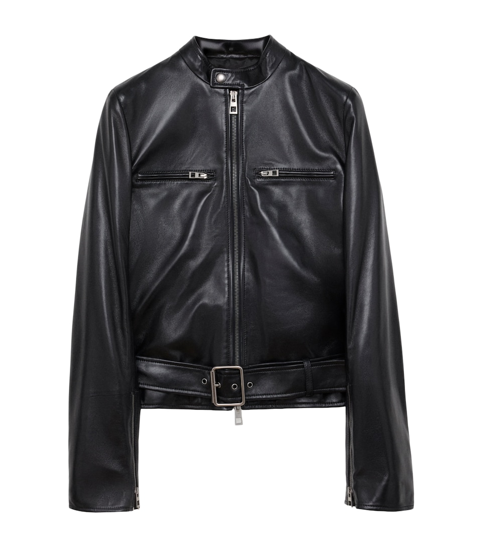 LOEWE Womens Biker Jacket Black