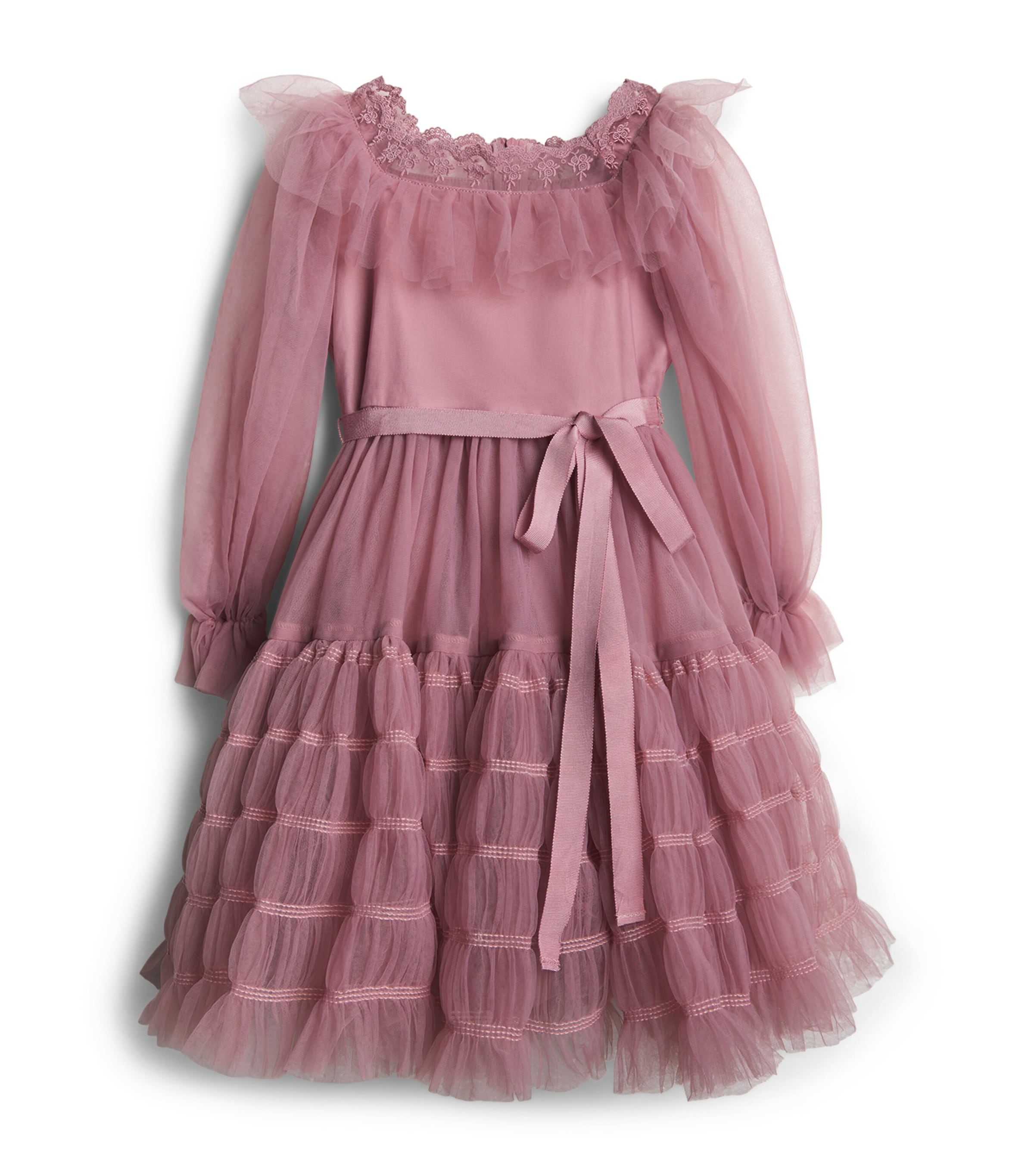 PETITE AMALIE Tulle Dress (4-16 Years) Plum
