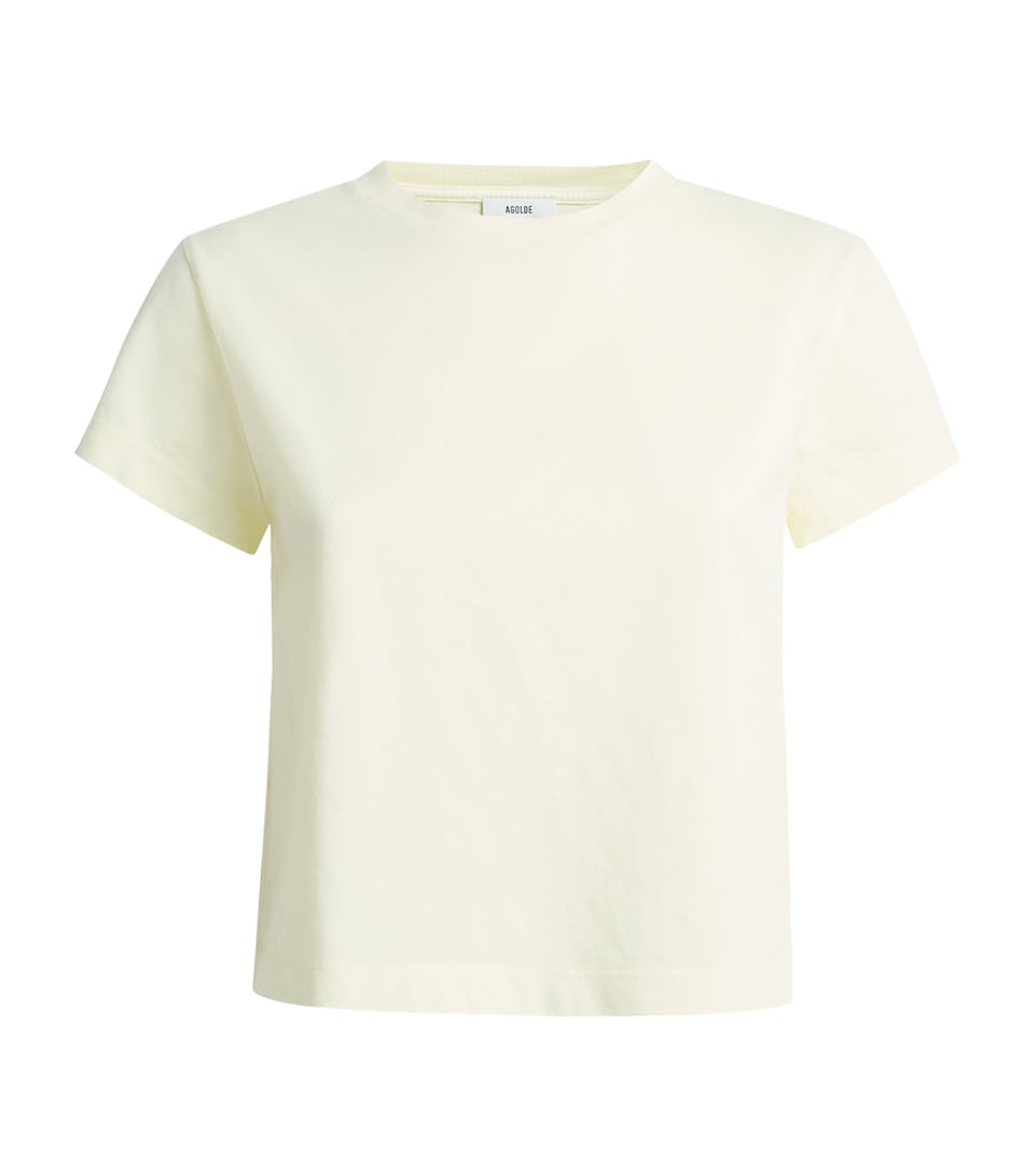 AGOLDE Organic Cotton Adine Shrunken T-Shirt Lemon Drop
