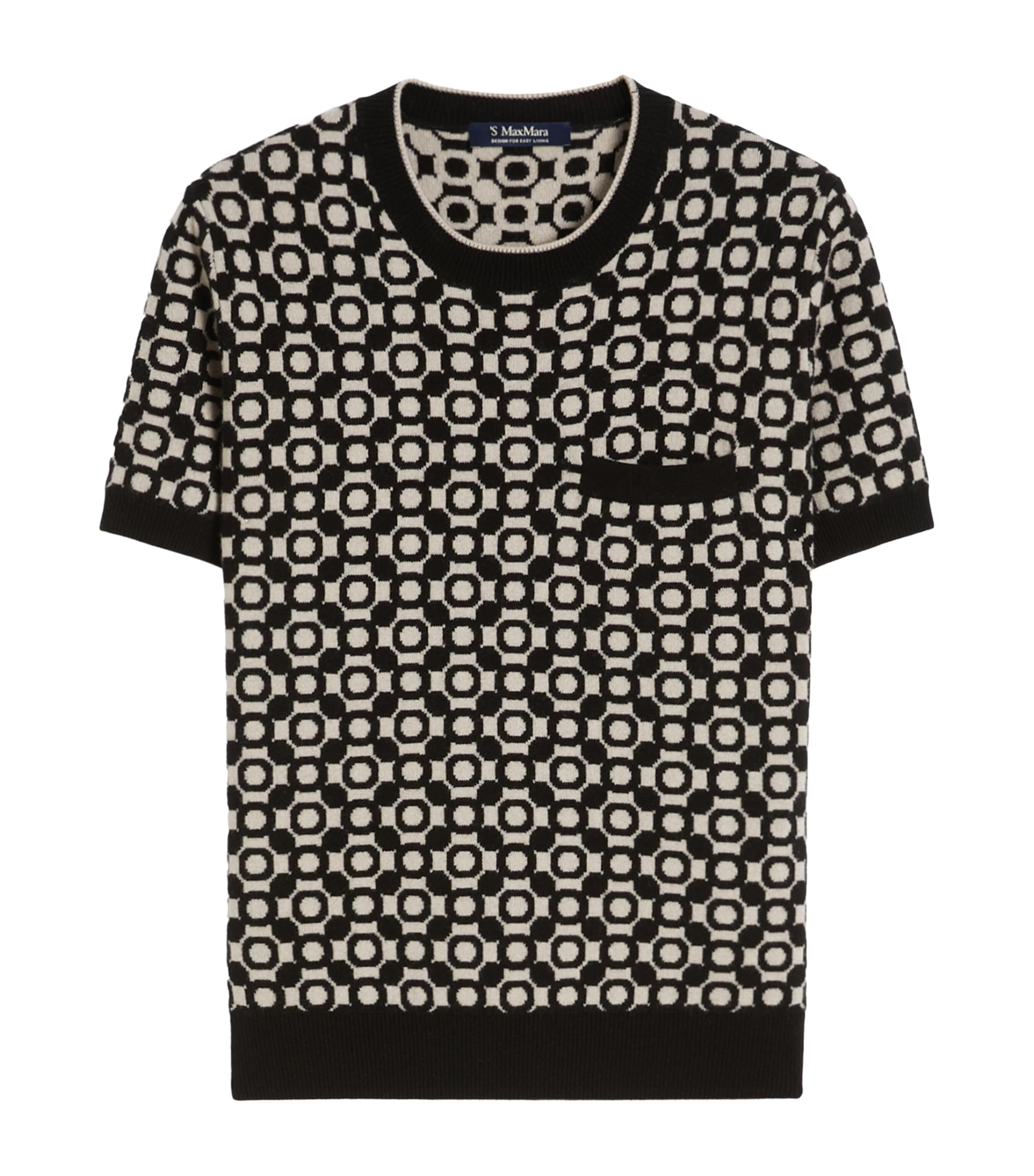 Max Mara Womens Wool Short-Sleeve Sweater Ultramarine