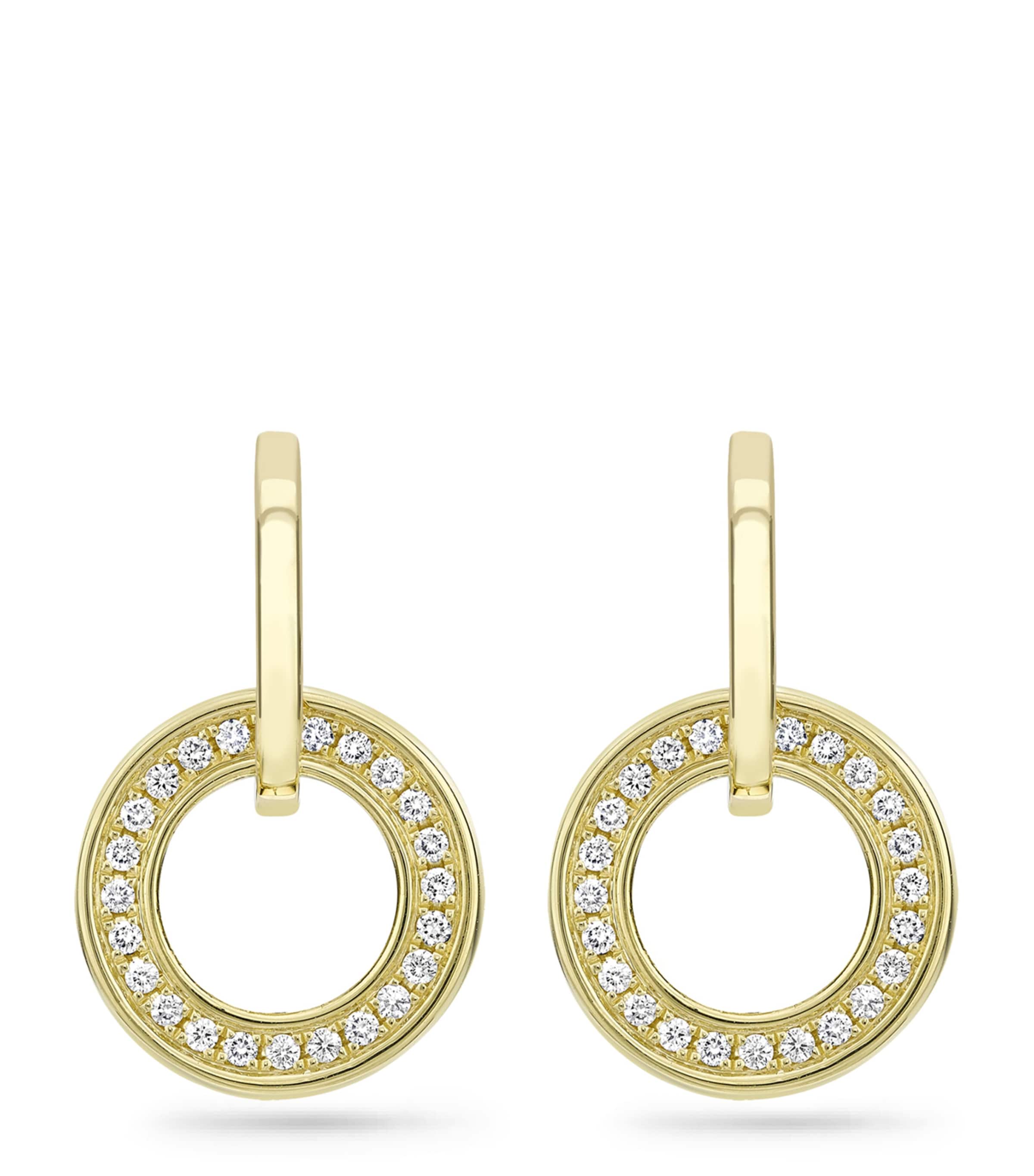 Boodles Yellow Gold and Diamond Classic Roulette Earrings Yellow Gold