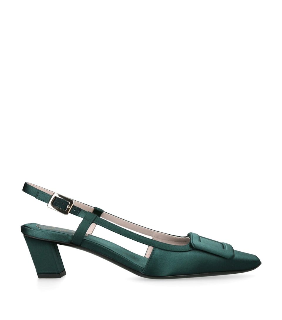 Satin Belle Vivier Slingback Pumps 45