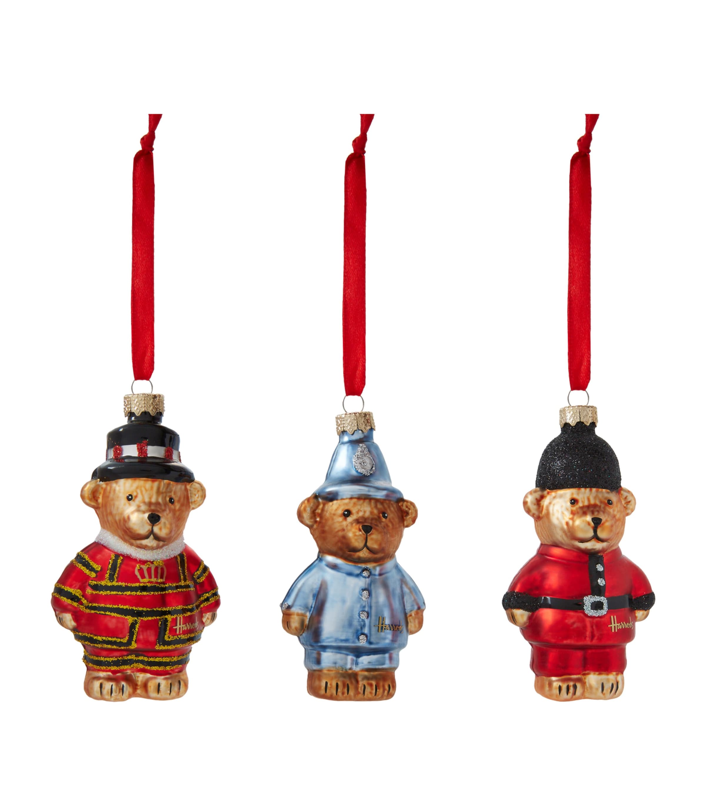 London Bear Tree Decorations (Set of 3)