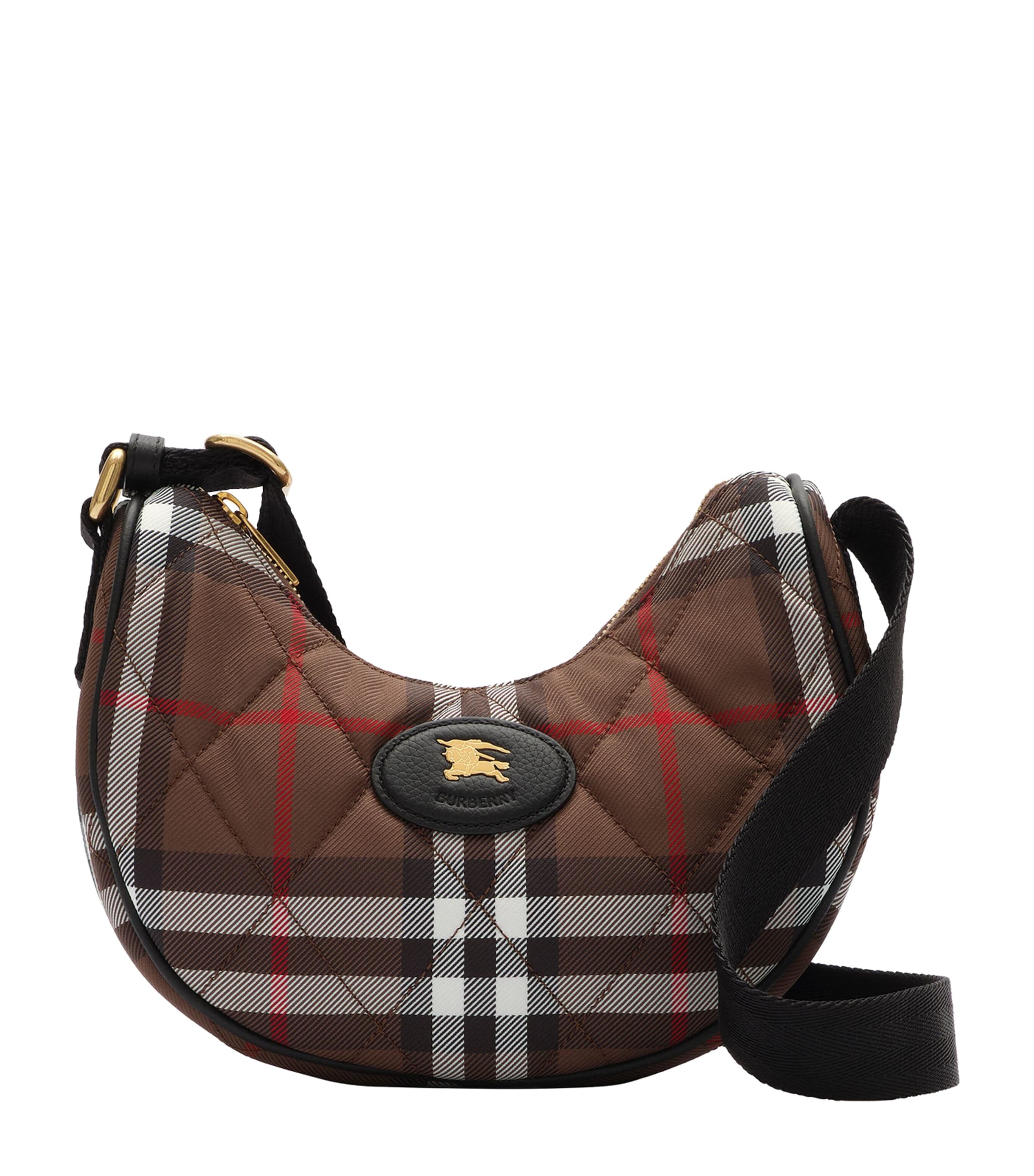 Burberry Horseshoe Cross-Body Bag Chocolate Brown
