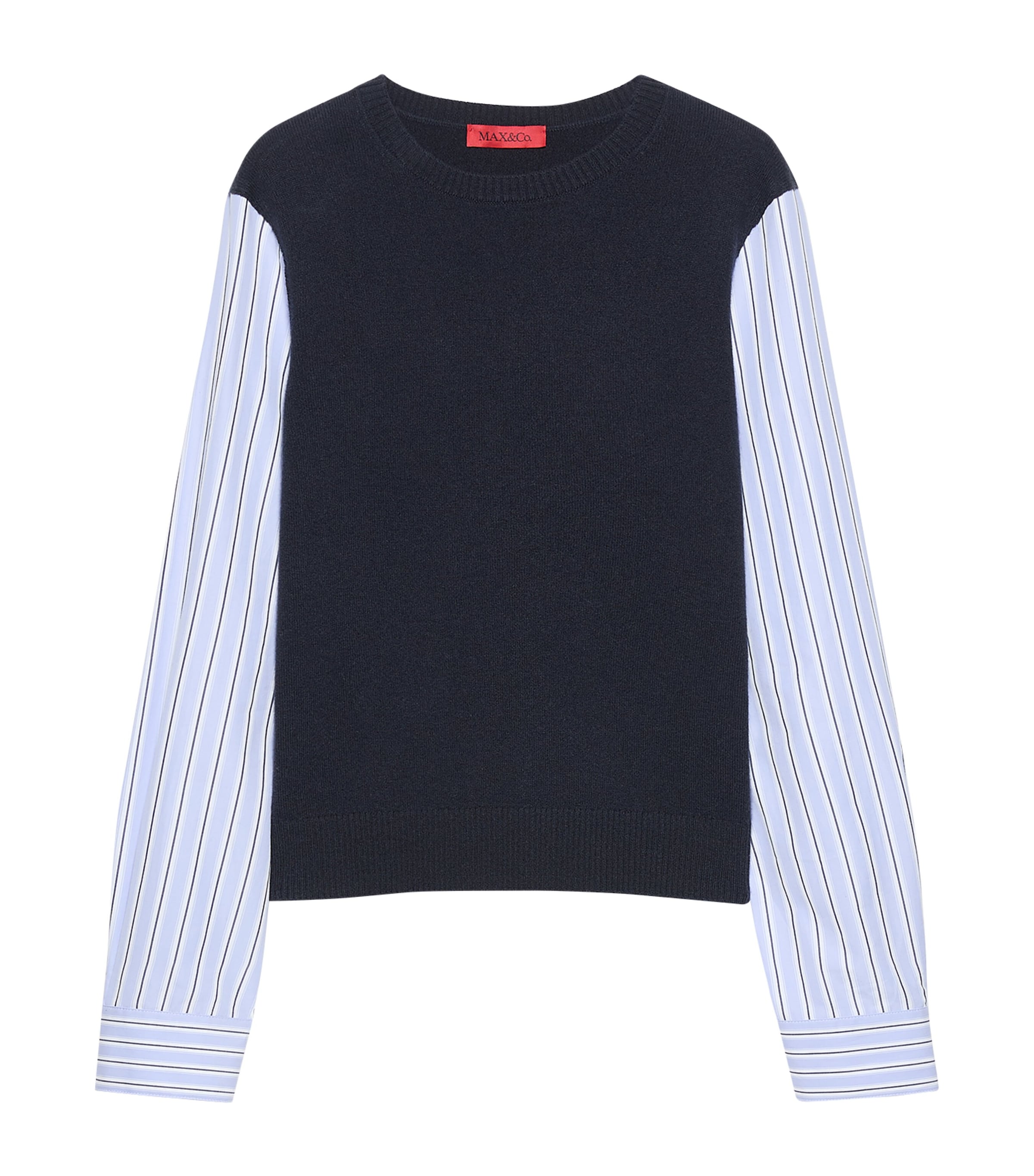 MAX&Co. Womens Wool Hybrid Sweater Navy