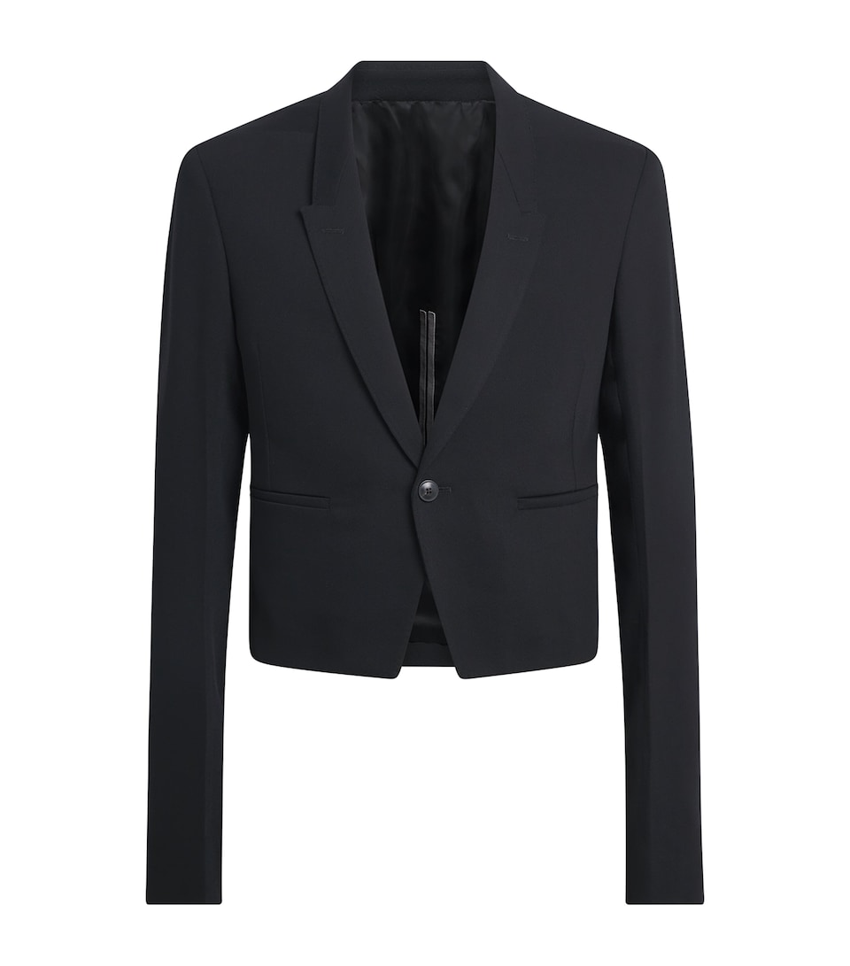 Rick Owens Mens Virgin Wool Alice Blazer Black