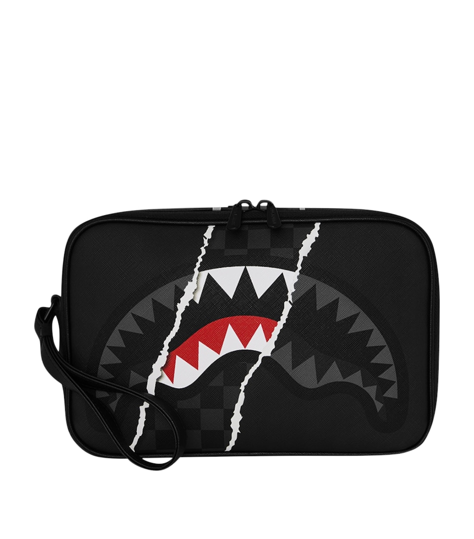 Sprayground Centre Rip Revealing Grey Toiletries Bag Grey