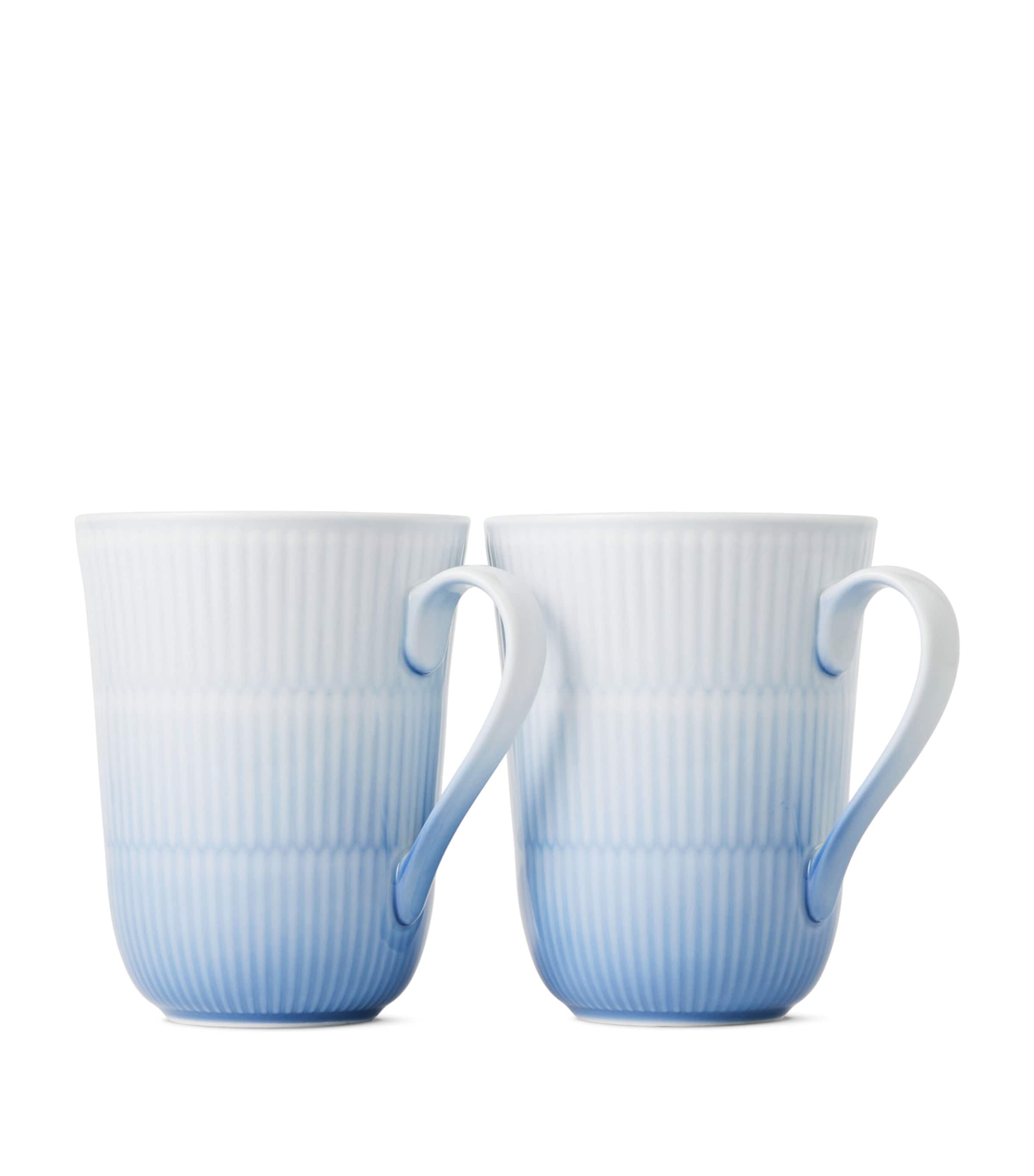 Royal Copenhagen Porcelain Iris Mug (Set of 2) Blue