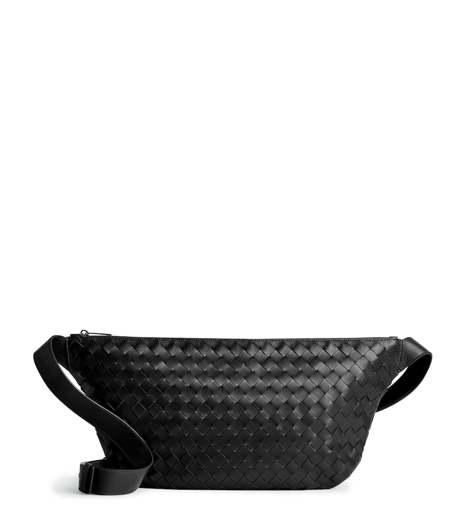 Leather Intrecciato Day Sling Bag