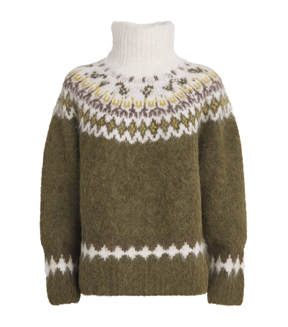 Alpaca-Blend Jacquard Beth Sweater