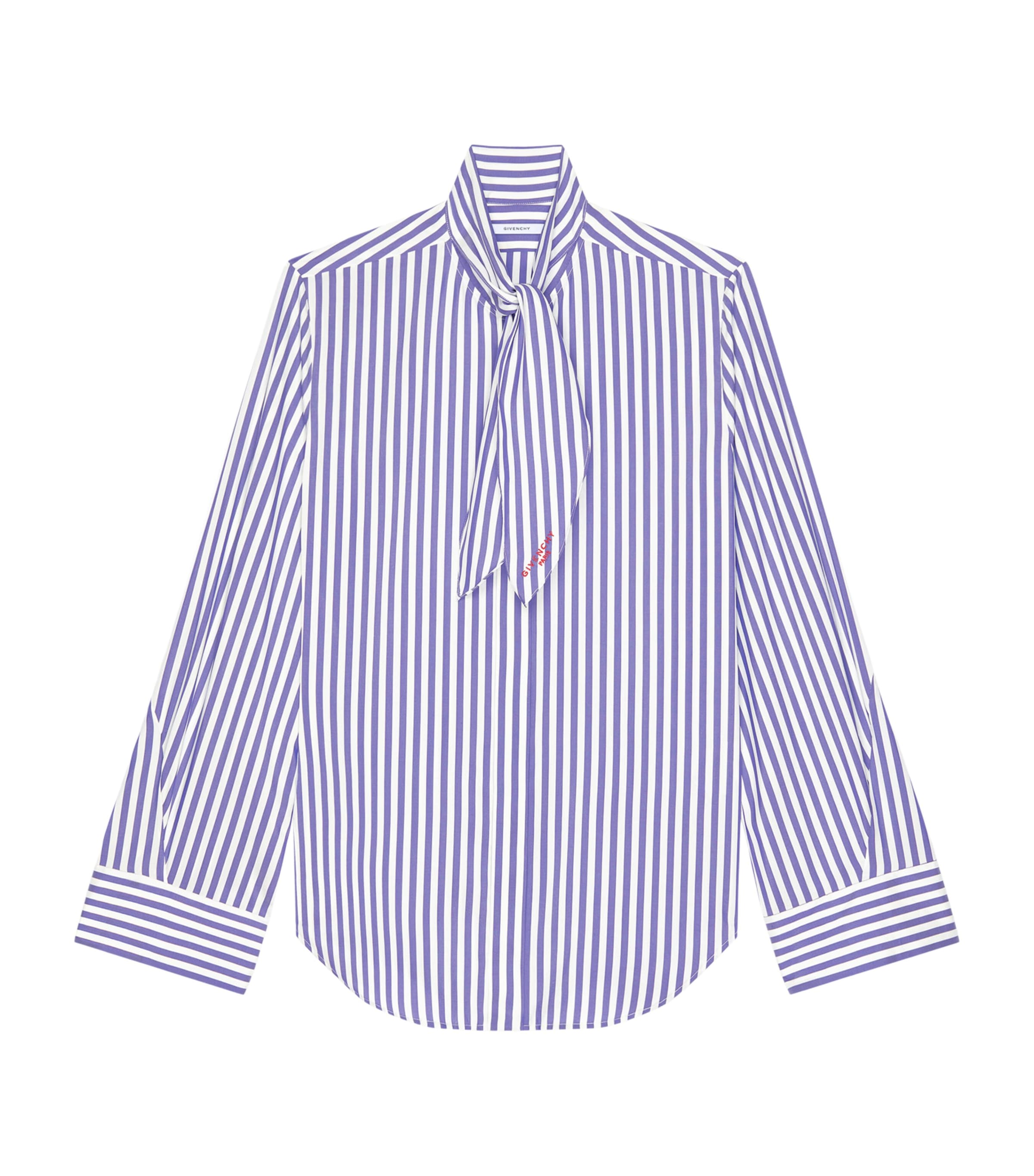Givenchy Womens Silk Tie-Neck Shirt