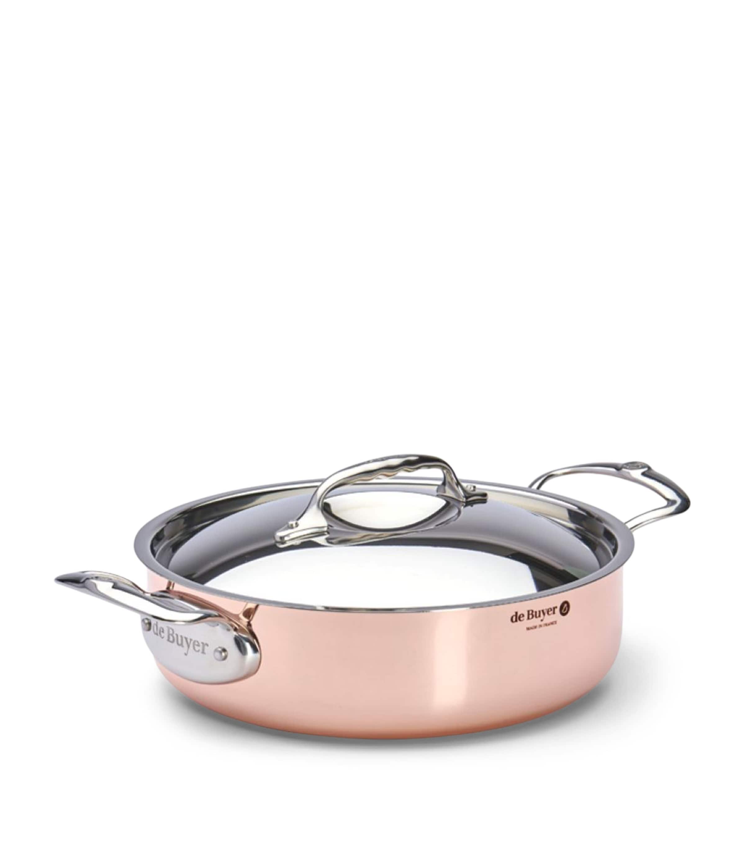 De Buyer Copper Prima Matera Sauté Pan and Lid (24cm) Copper