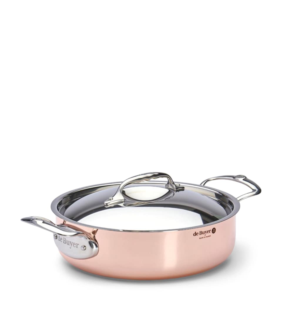 De Buyer Copper Prima Matera Sauté Pan and Lid (24cm) Copper