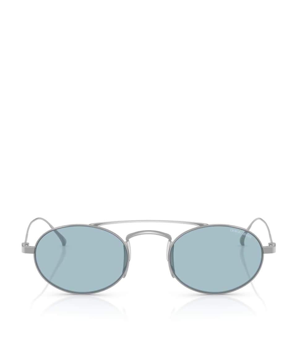 Giorgio Armani Titanium Oval Sunglasses
