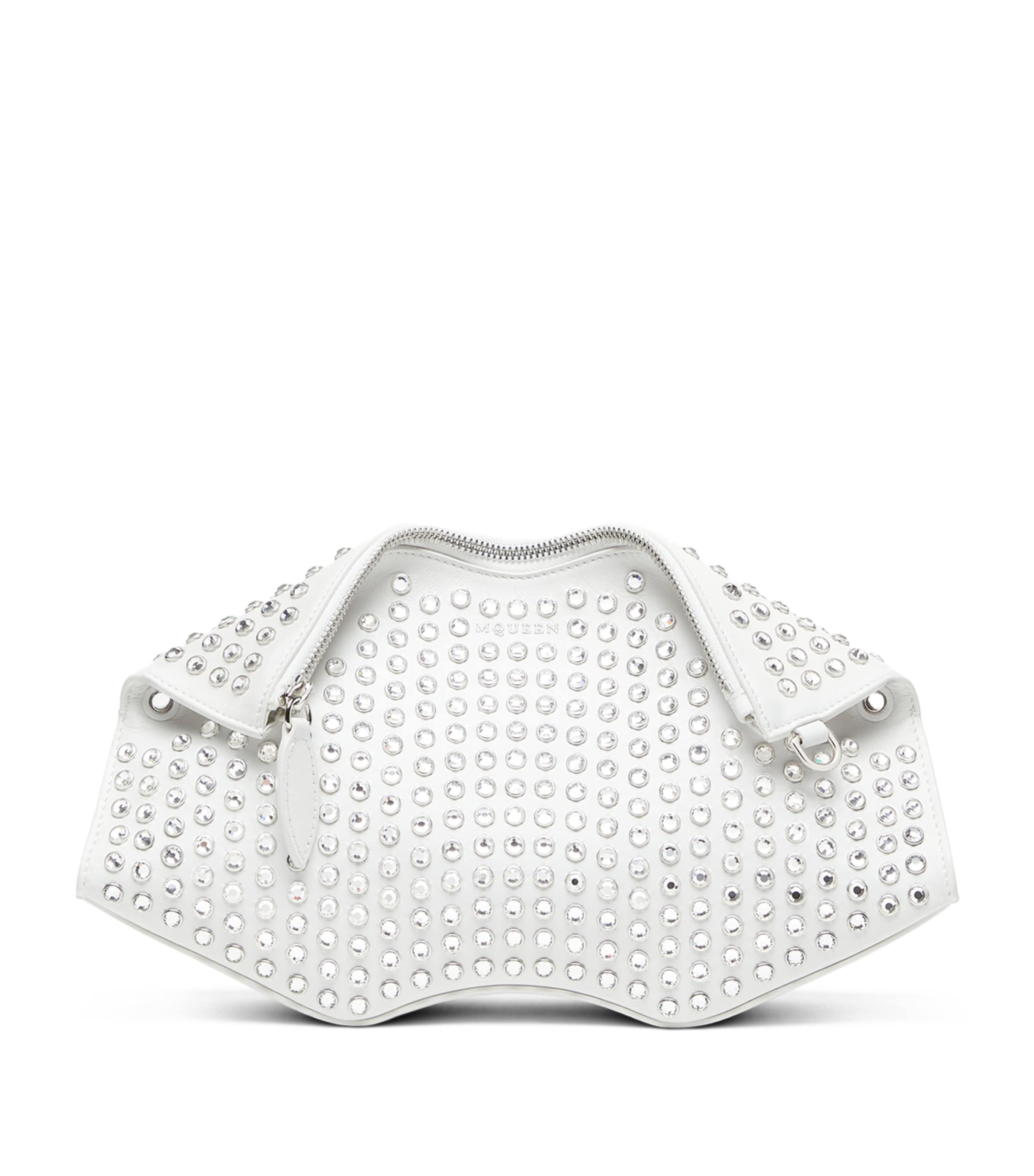 McQueen Leather Manta Clutch Bag