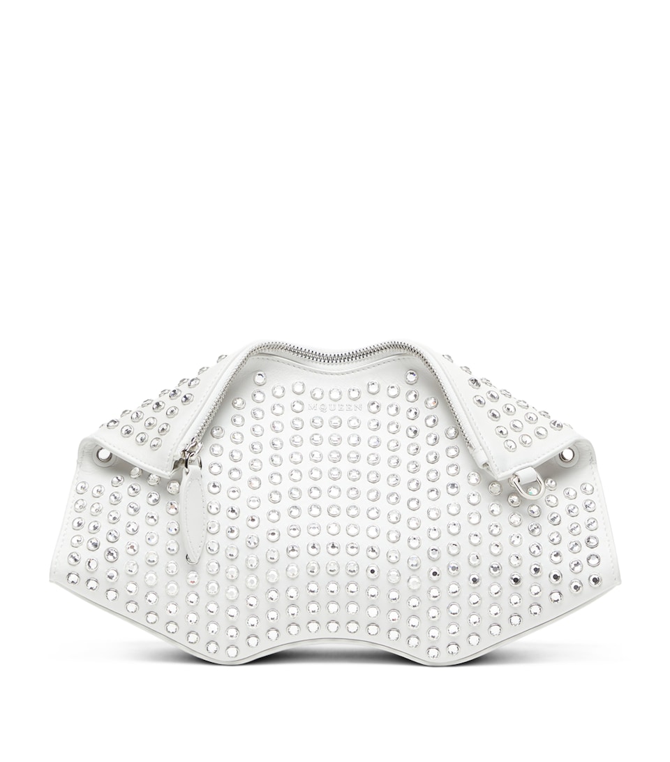 McQueen Leather Manta Clutch Bag