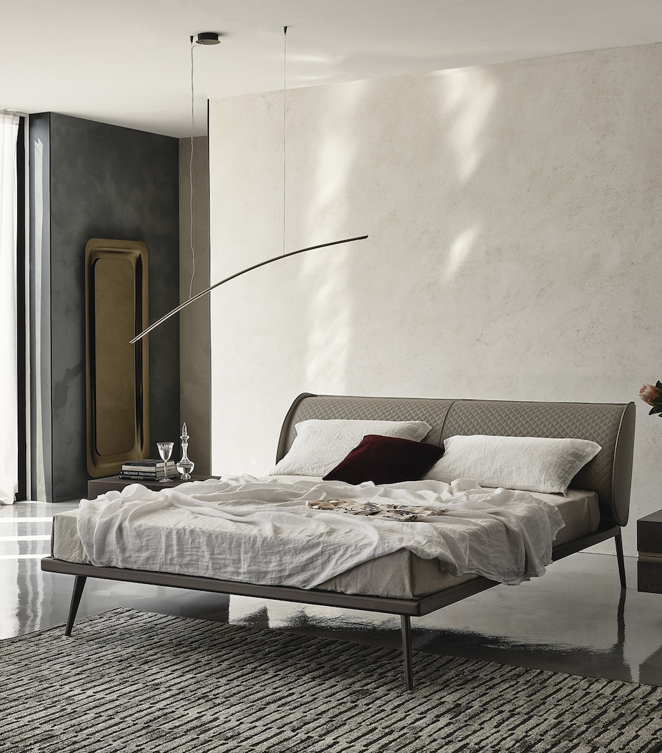 Leather and Steel Ayrton Bed Frame