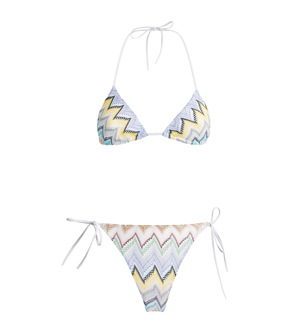 Missoni Womens Zigzag Triangle Bikini Smsor Multicolor