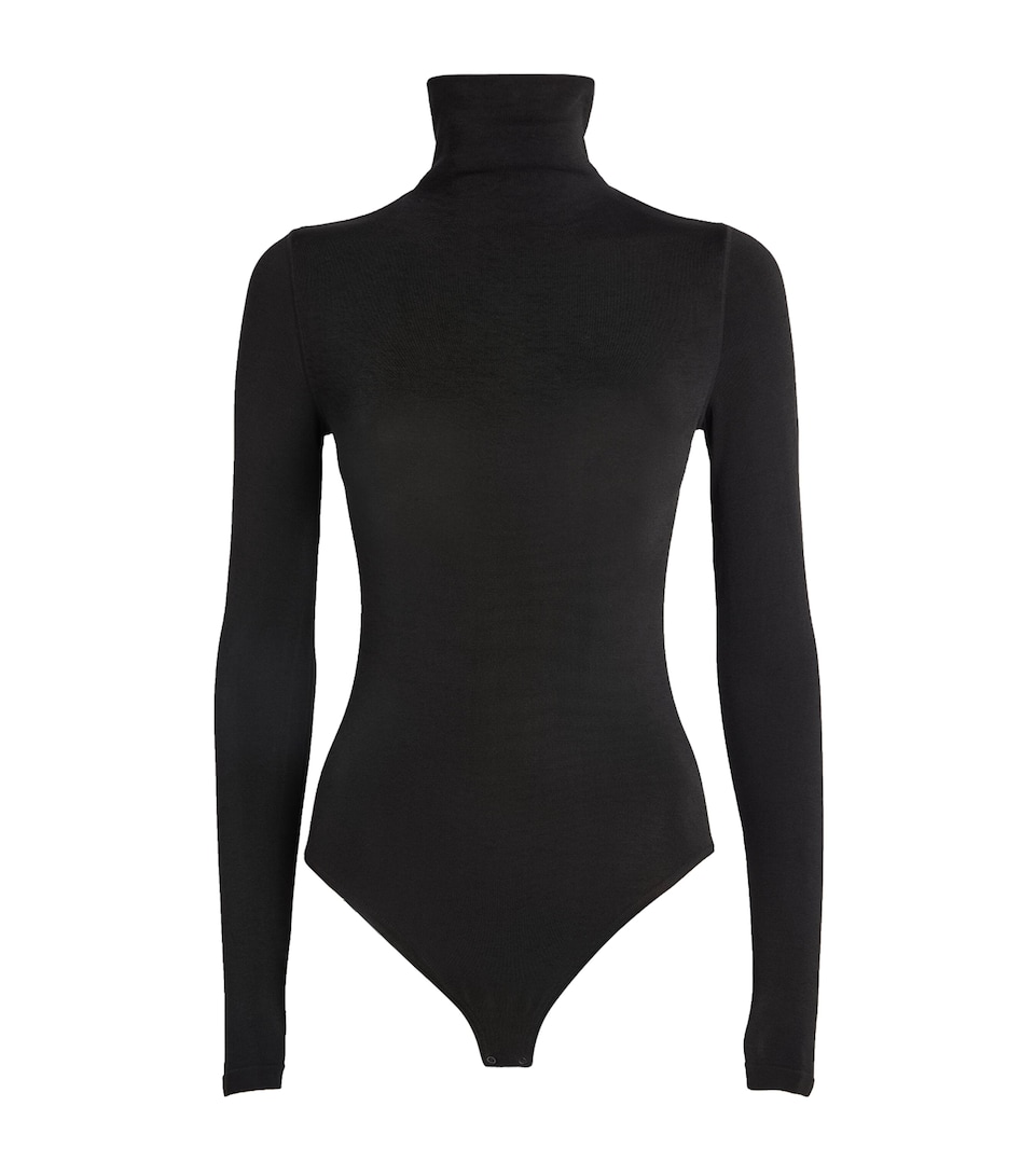 Wolford Womens Rollneck Colorado Bodysuit Black